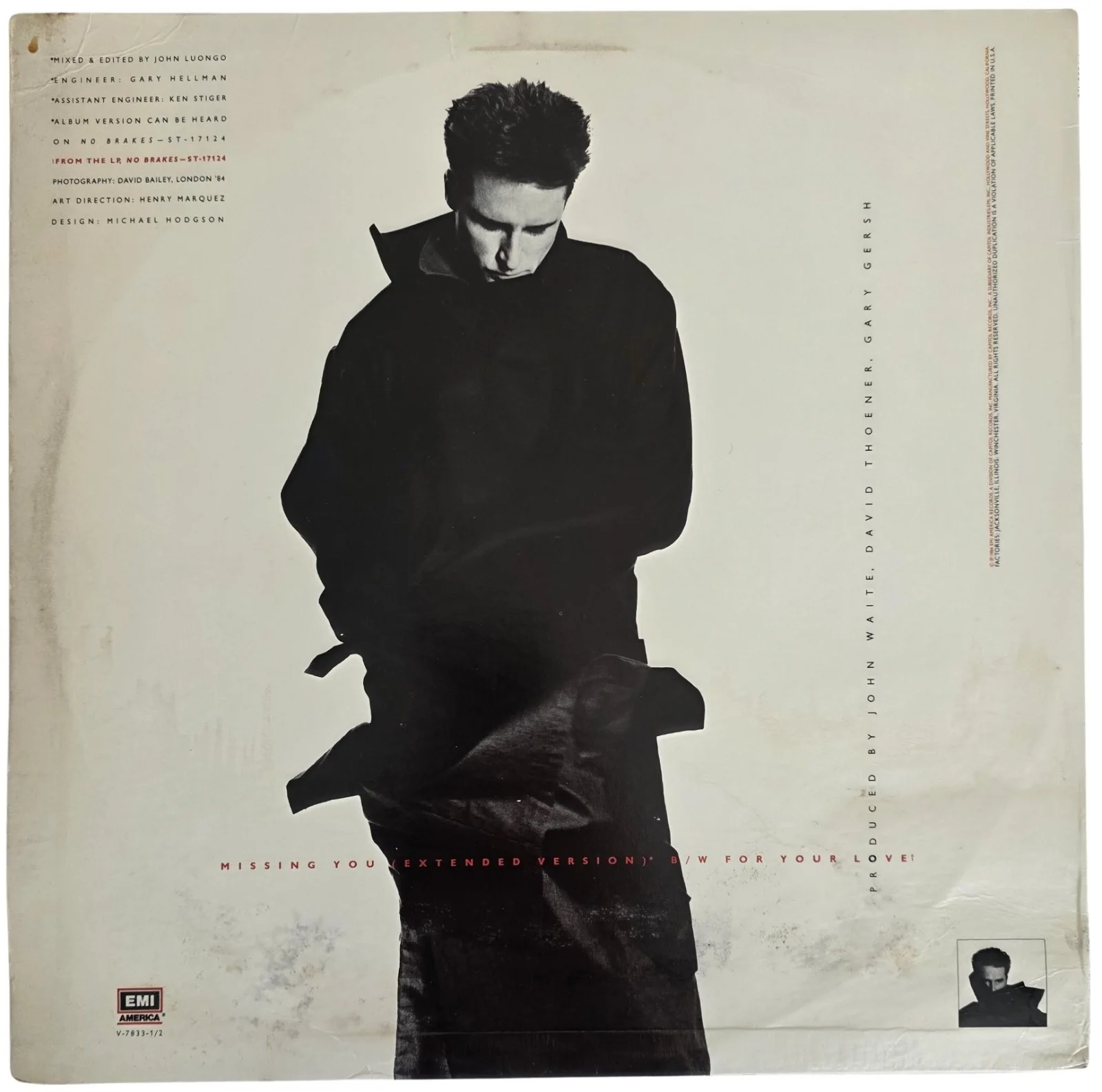 John Waite Signed Missing You Album COA Exact Proof Autographed Vinyl Record, image 5