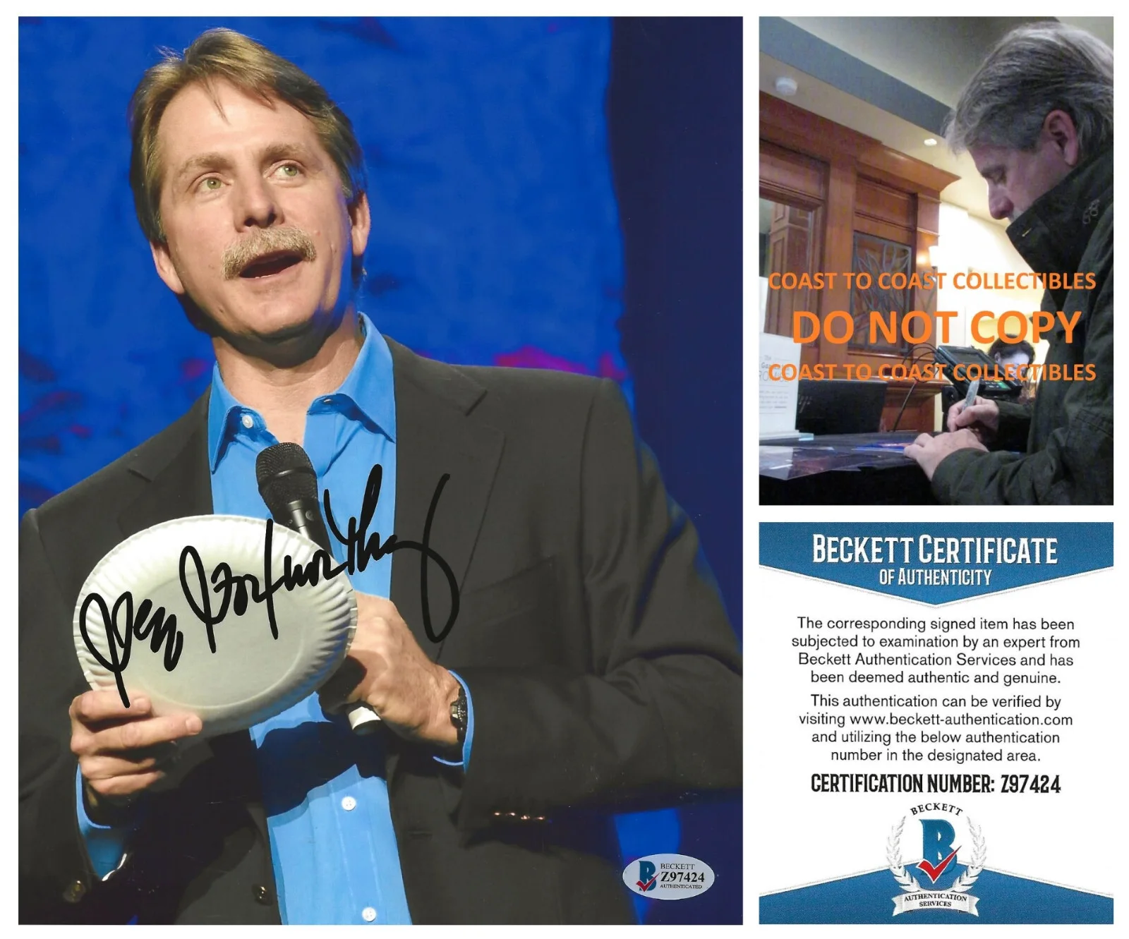 Jeff Foxworthy — Jeff Foxworthy Comedian Actor signed 8x10 photo Beckett COA Proof autographed..