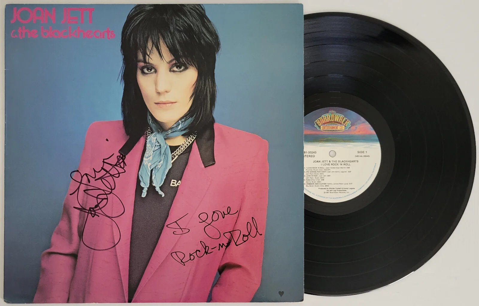 Joan Jett Signed I Love Rock n Roll Album COA Proof Autographed Vinyl Record, изображение 2