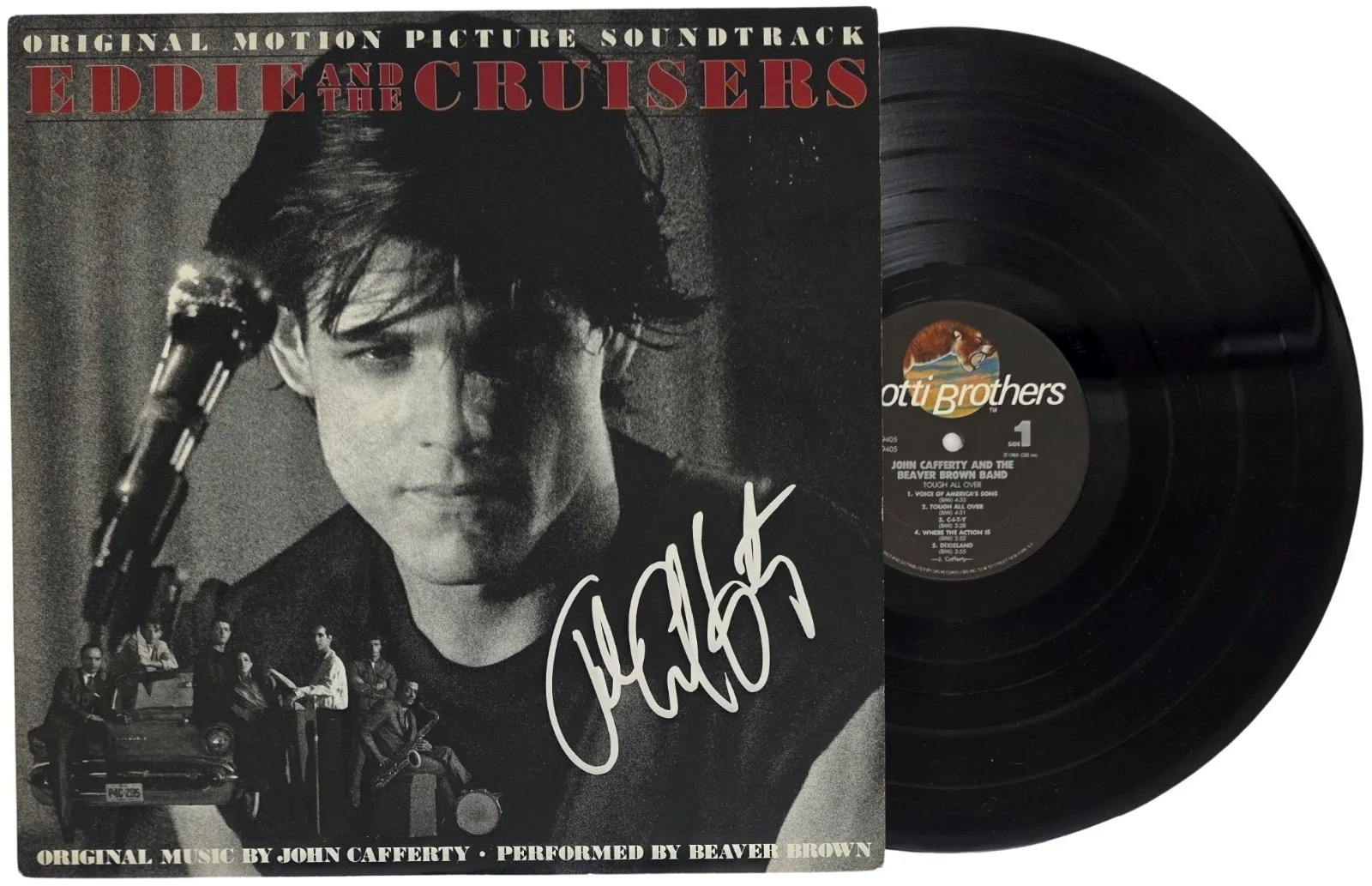 John Cafferty Signed Eddie & The Cruisers Soundtrack Album COA Proof Autographed, image 2