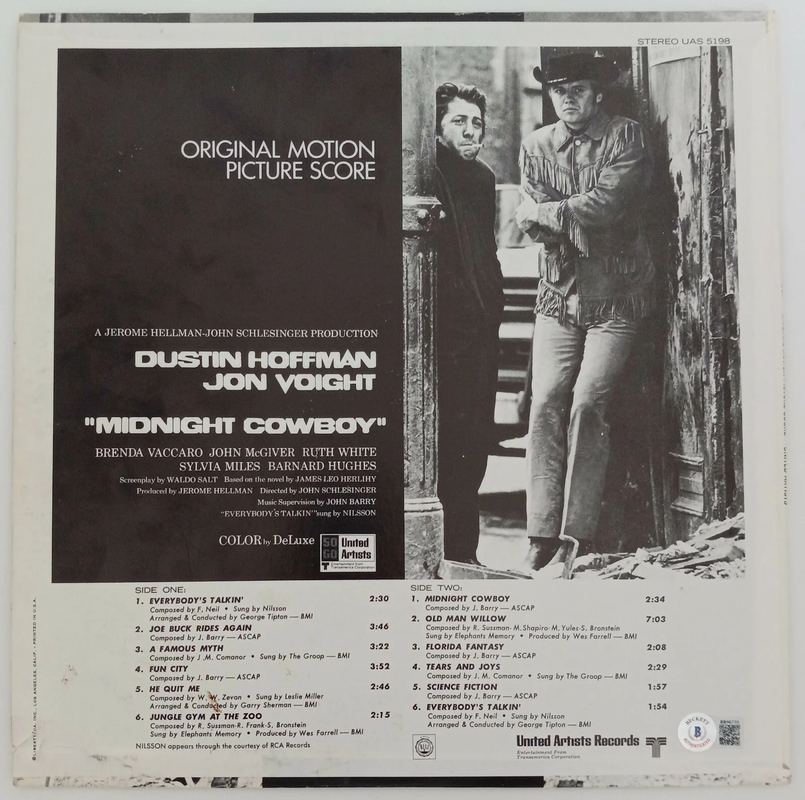 Jon Voight — Jon Voight signed autographed Midnight Cowboy album vinyl record proof Beckett, image 5