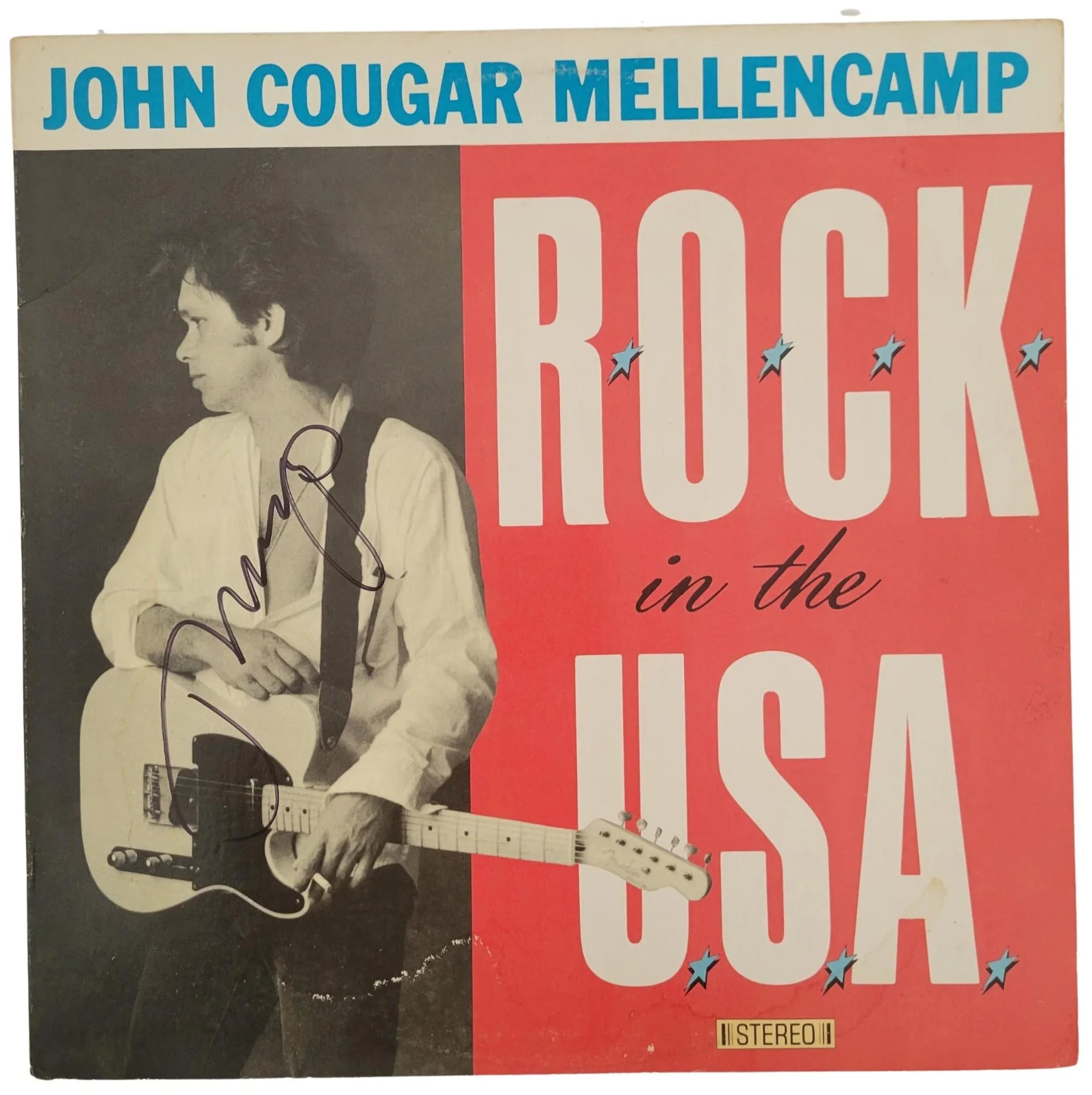 John Cougar Mellencamp signed Rock in the USA album COA proof autographed vinyl, изображение 3