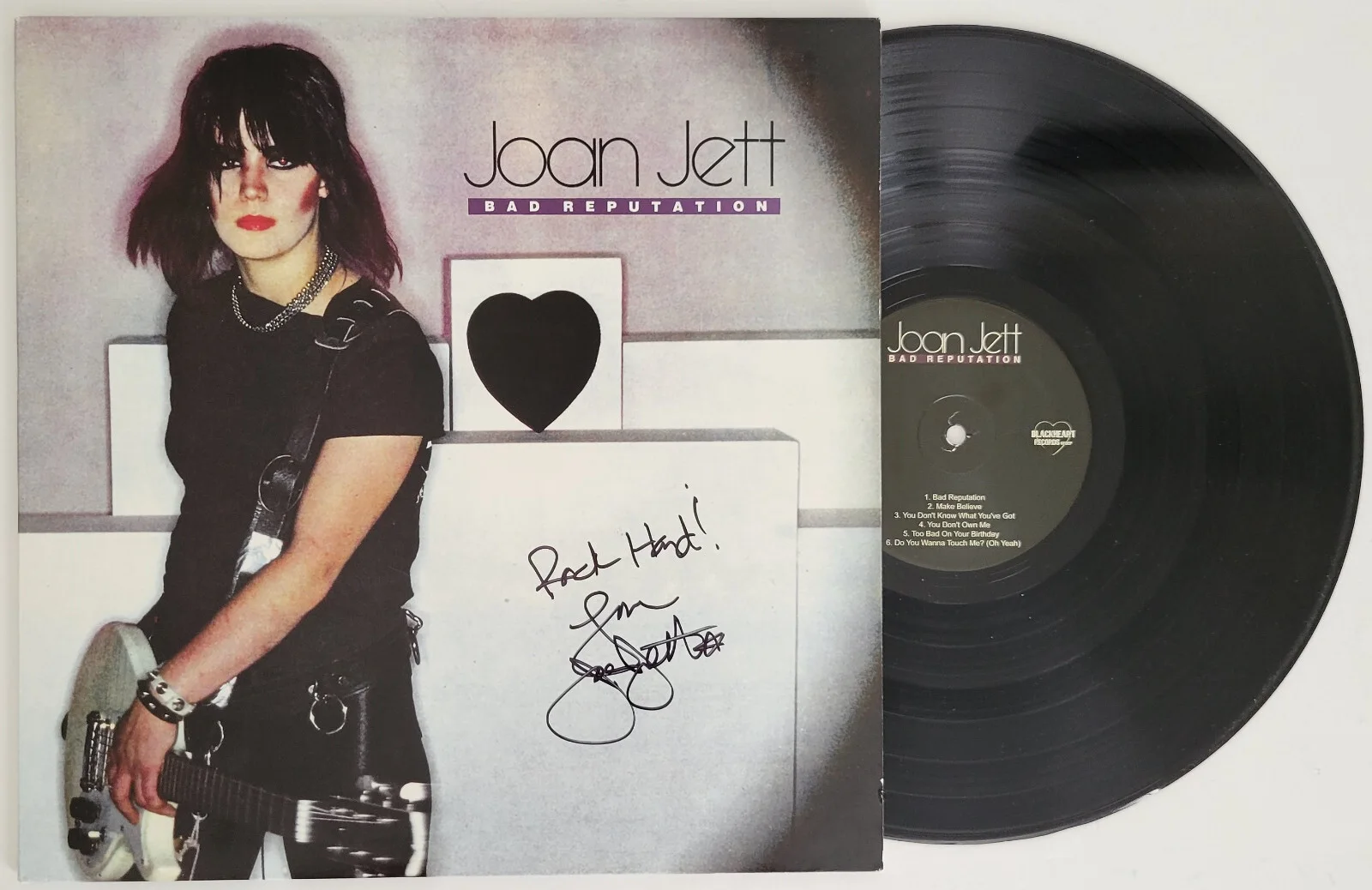 Joan Jett Signed Bad Reputation Album Exact Proof COA Autographed Vinyl Record, image 2