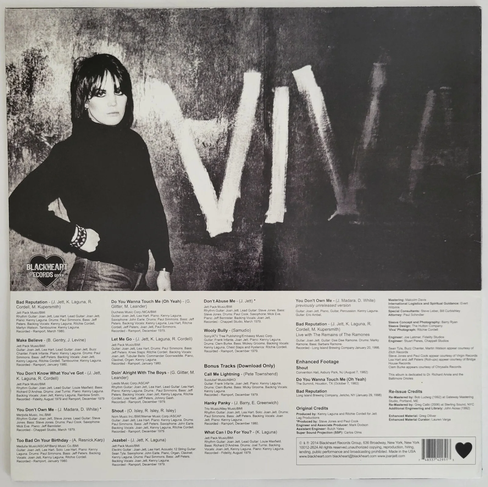 Joan Jett Signed Bad Reputation Album Exact Proof COA Autographed Vinyl Record, image 4