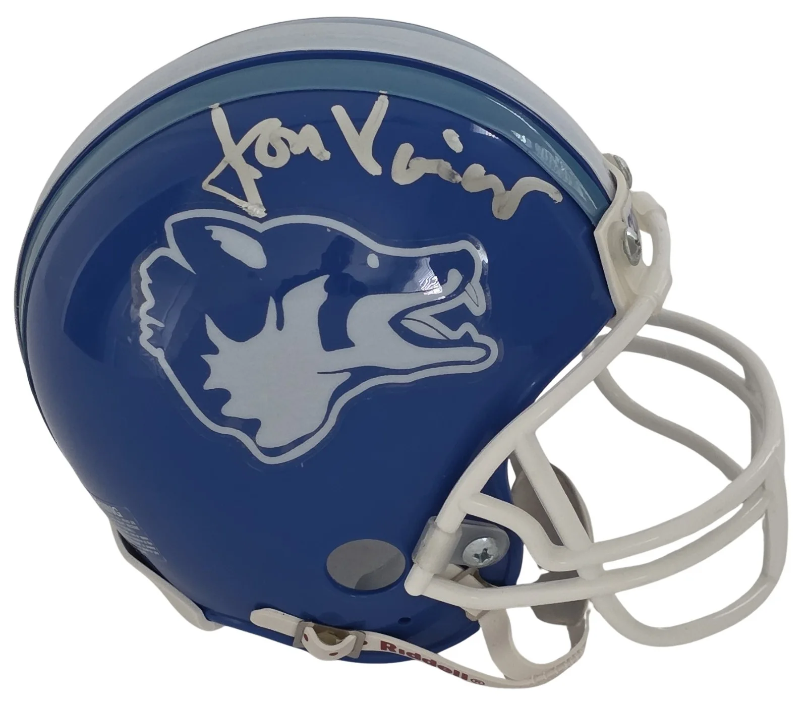 Jon Voight — Jon Voight Signed Varsity Blues Texas Coyotes Mini Helmet Proof COA Bud Kilmer, image 2