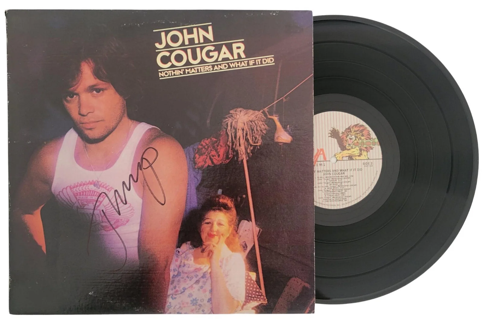 John Cougar Mellencamp signed Nothin Matters and What if it Did album COA proof, image 2