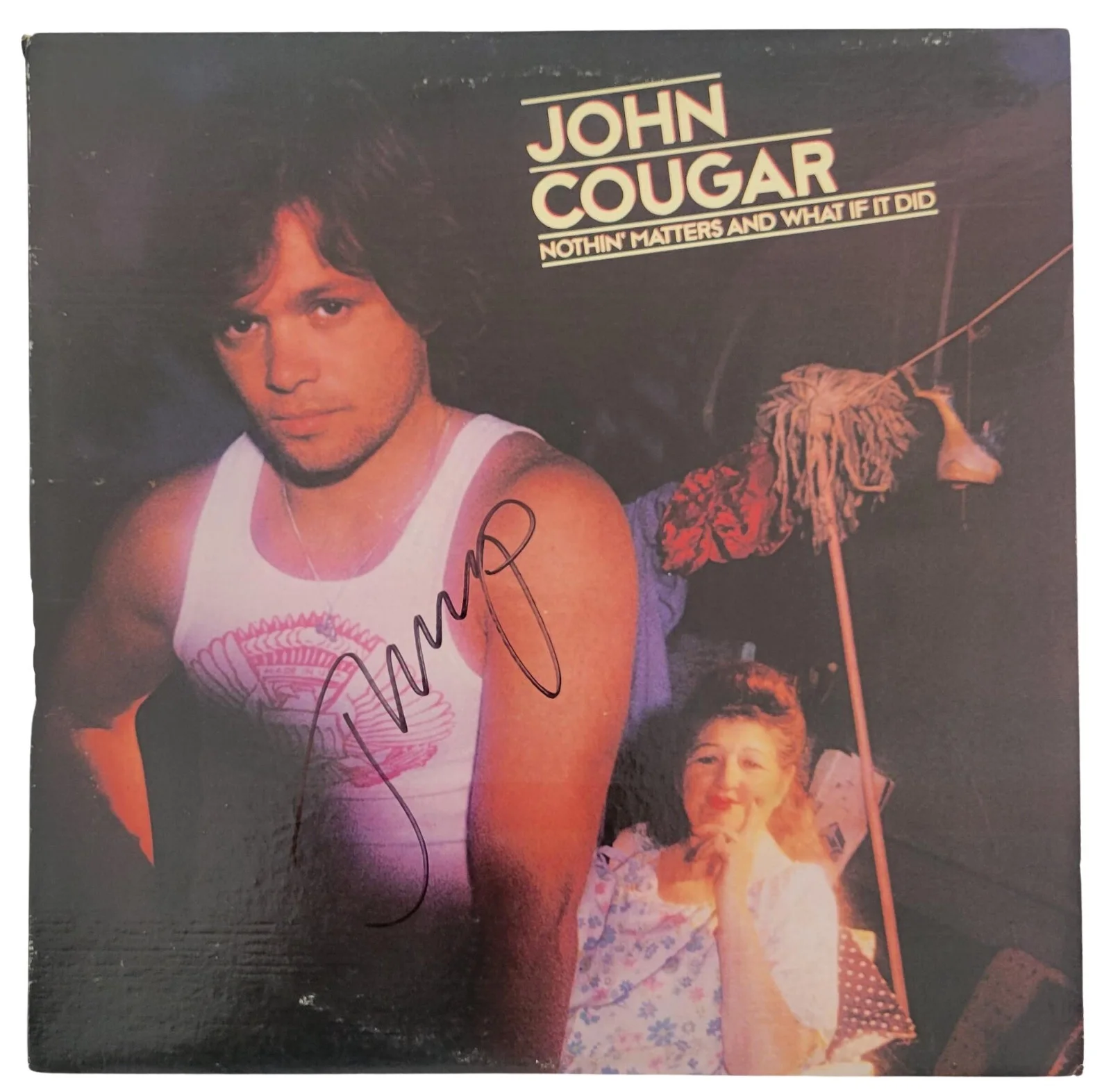 John Cougar Mellencamp signed Nothin Matters and What if it Did album COA proof, image 3