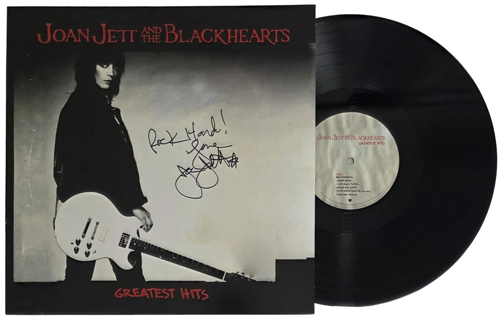 Joan Jett Signed Greatest Hits Album COA Exact Proof Autographed Vinyl Record, image 2