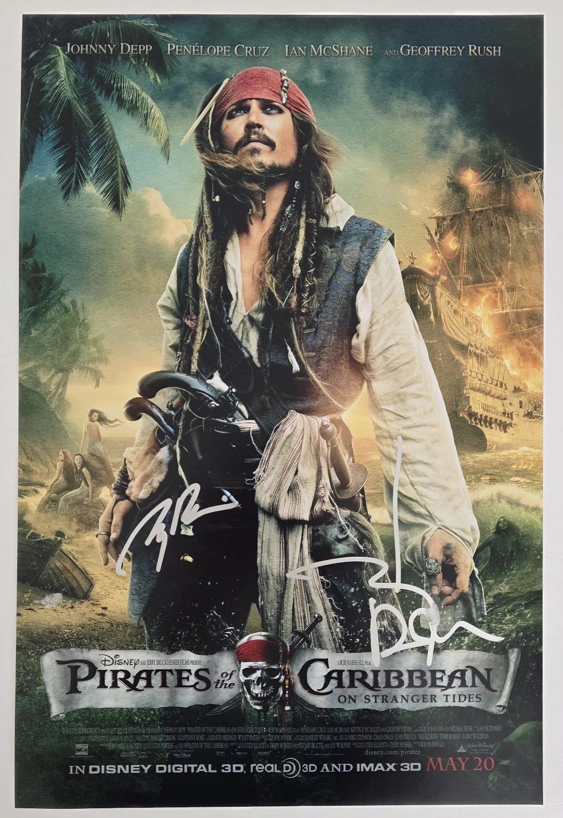 Johnny Depp, Jerry Bruckheimer — Johnny Depp Signed Pirates of the Caribbean 12x18 Photo COA Proof Autographed., изображение 5