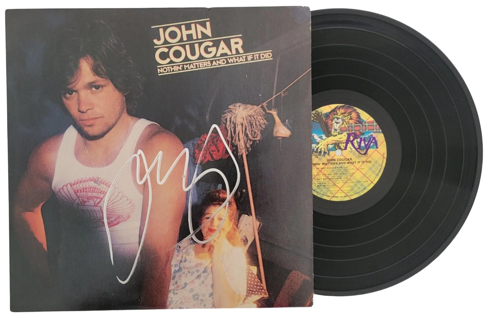 John Cougar Mellencamp signed Nothin Matters and What if it Did album COA proof., изображение 2