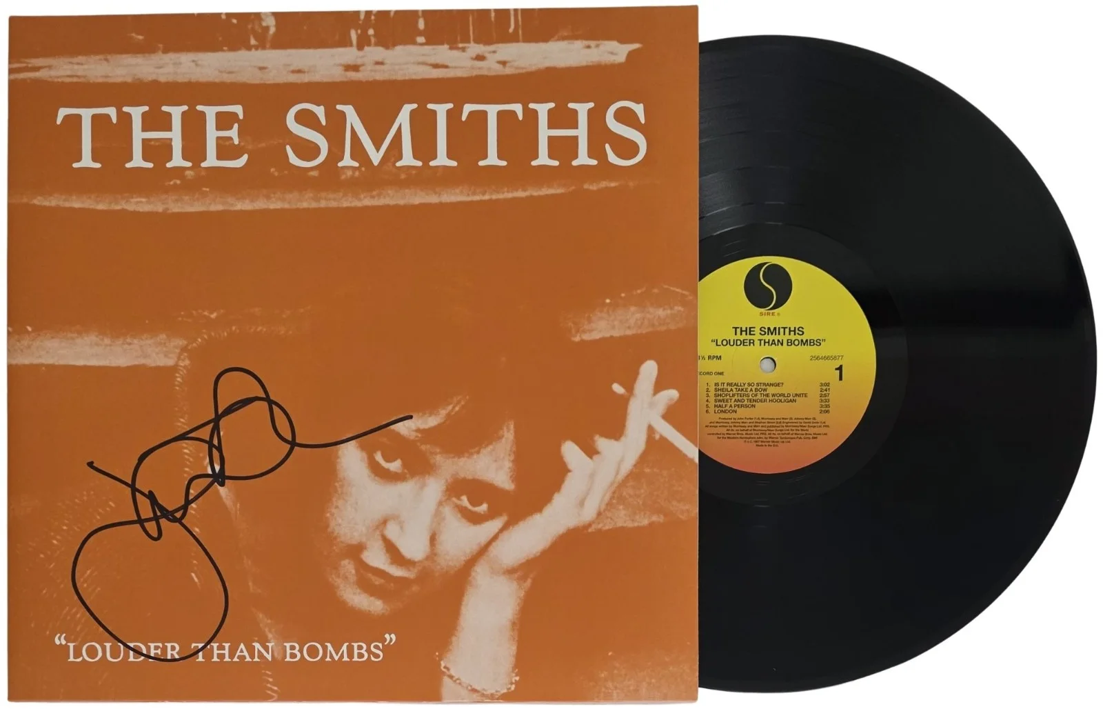 Johnny Marr Signed The Smiths Louder Than Bombs Album Proof Autographed Vinyl, изображение 2