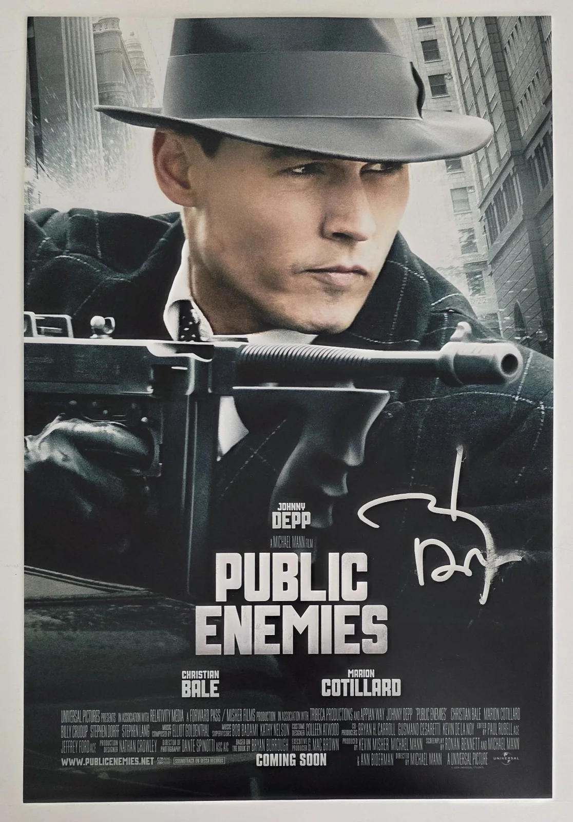 Johnny Depp — Johnny Depp Signed Public Enemies 12x18 Photo Poster COA Proof Autographed, изображение 4
