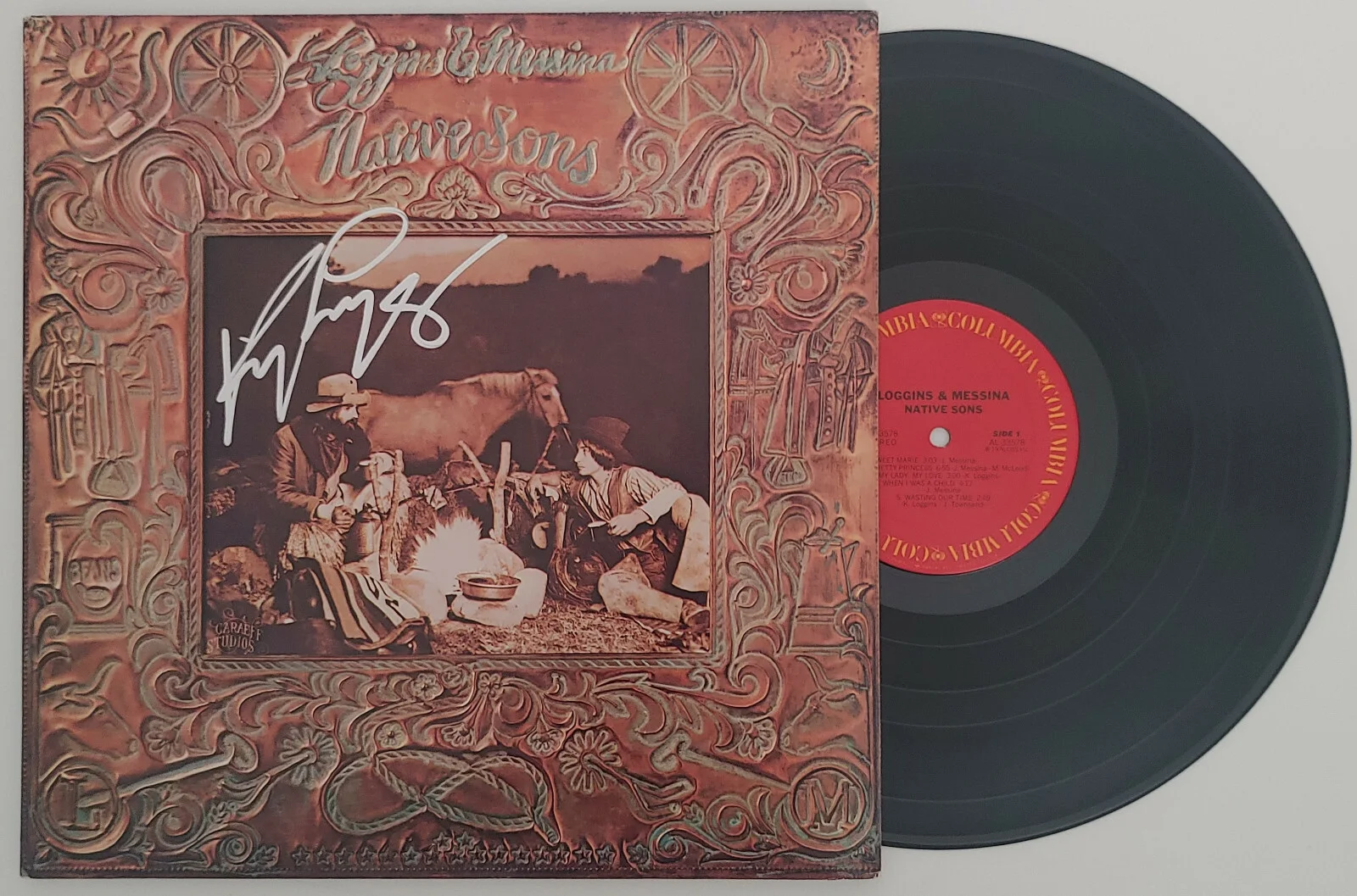Kenny Loggins signed autographed Native Sons album vinyl record proof Beckett, изображение 2