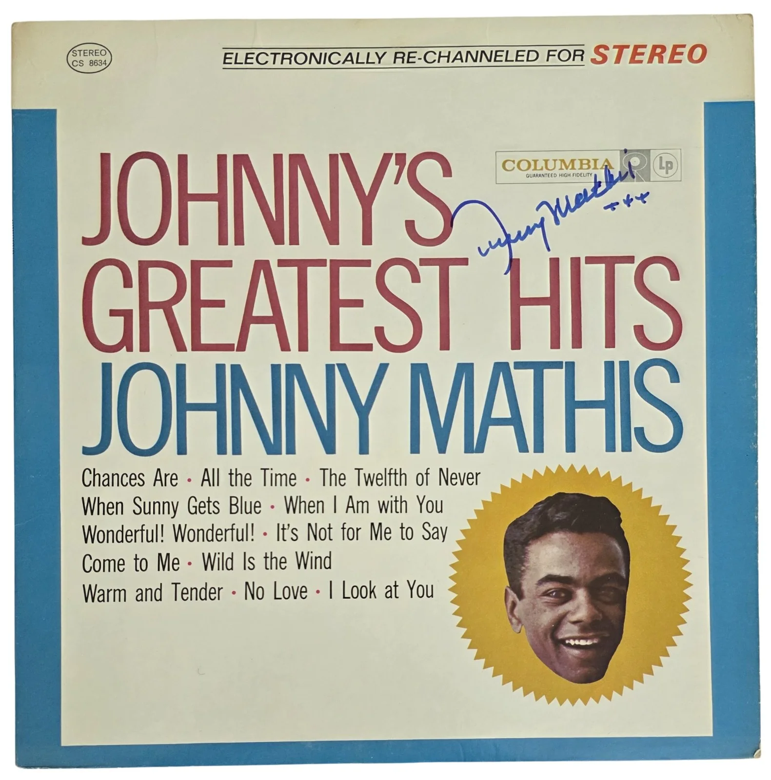 Johnny Mathis signed Greatest Hits album, vinyl COA exact proof autographed, image 3