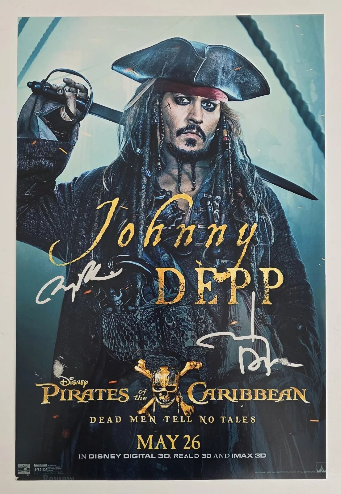 Johnny Depp, Jerry Bruckheimer — Johnny Depp Signed Pirates of the Caribbean 12x18 Photo COA Proof Autographed, изображение 5