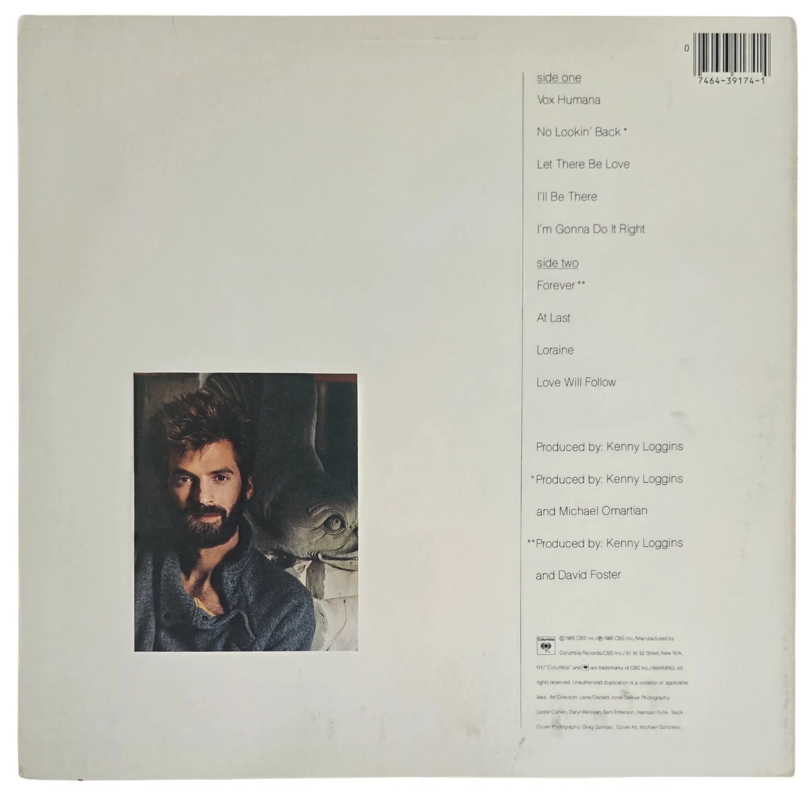 Kenny Loggins Signed Vox Humana Album COA Exact Proof Autographed Vinyl Record, изображение 4