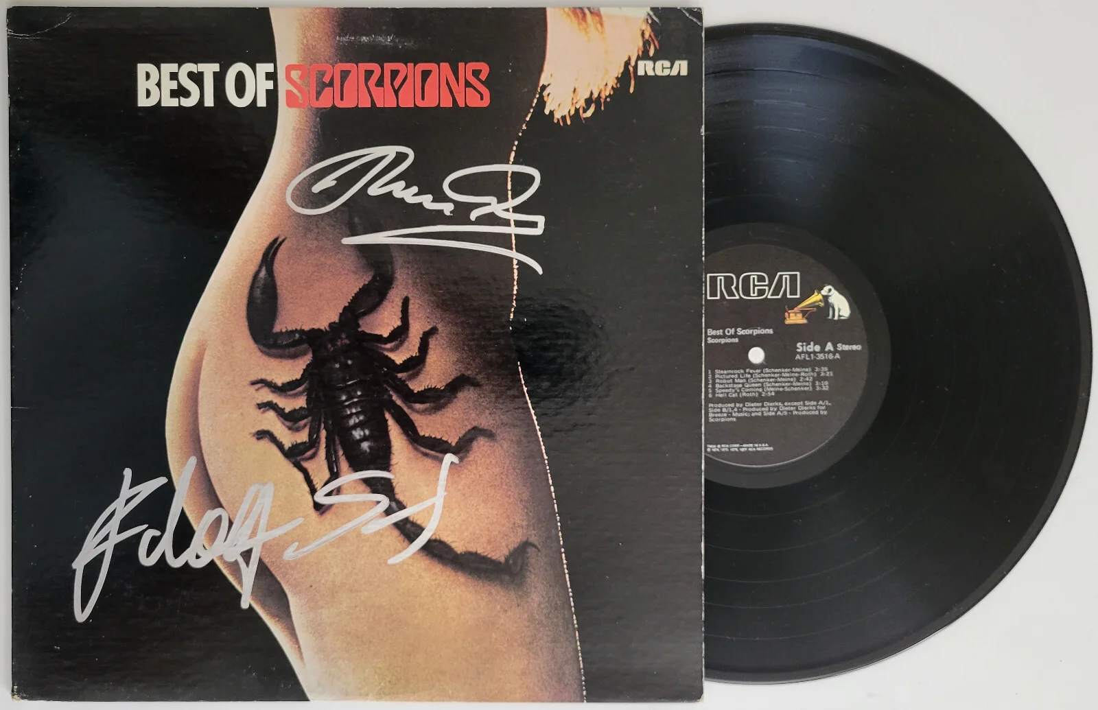 Klaus Meine Rudolf Schenker signed Best of Scorpions album COA exact proof auto, изображение 2