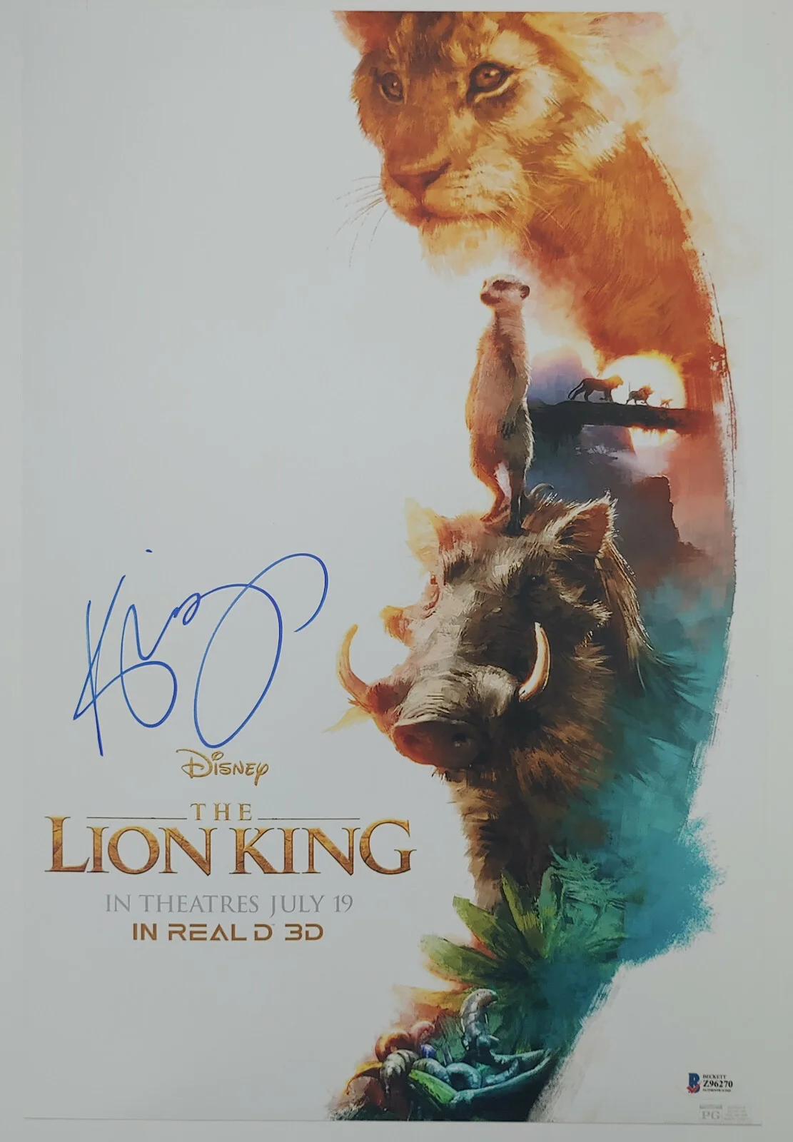 Keegan Michael Key — Keegan Michael Key signed autographed 12x18 Lion King photo poster Proof Beckett, изображение 2