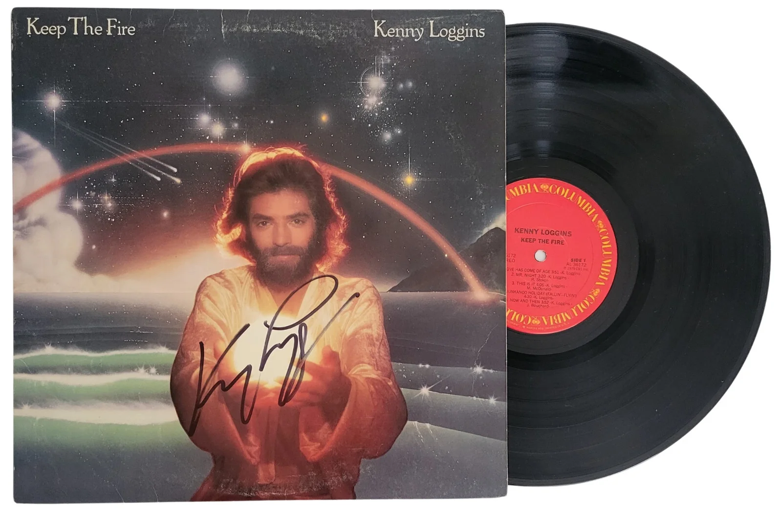 Kenny Loggins Signed Keep the Fire Album Proof Beckett COA Autographed Vinyl, изображение 2