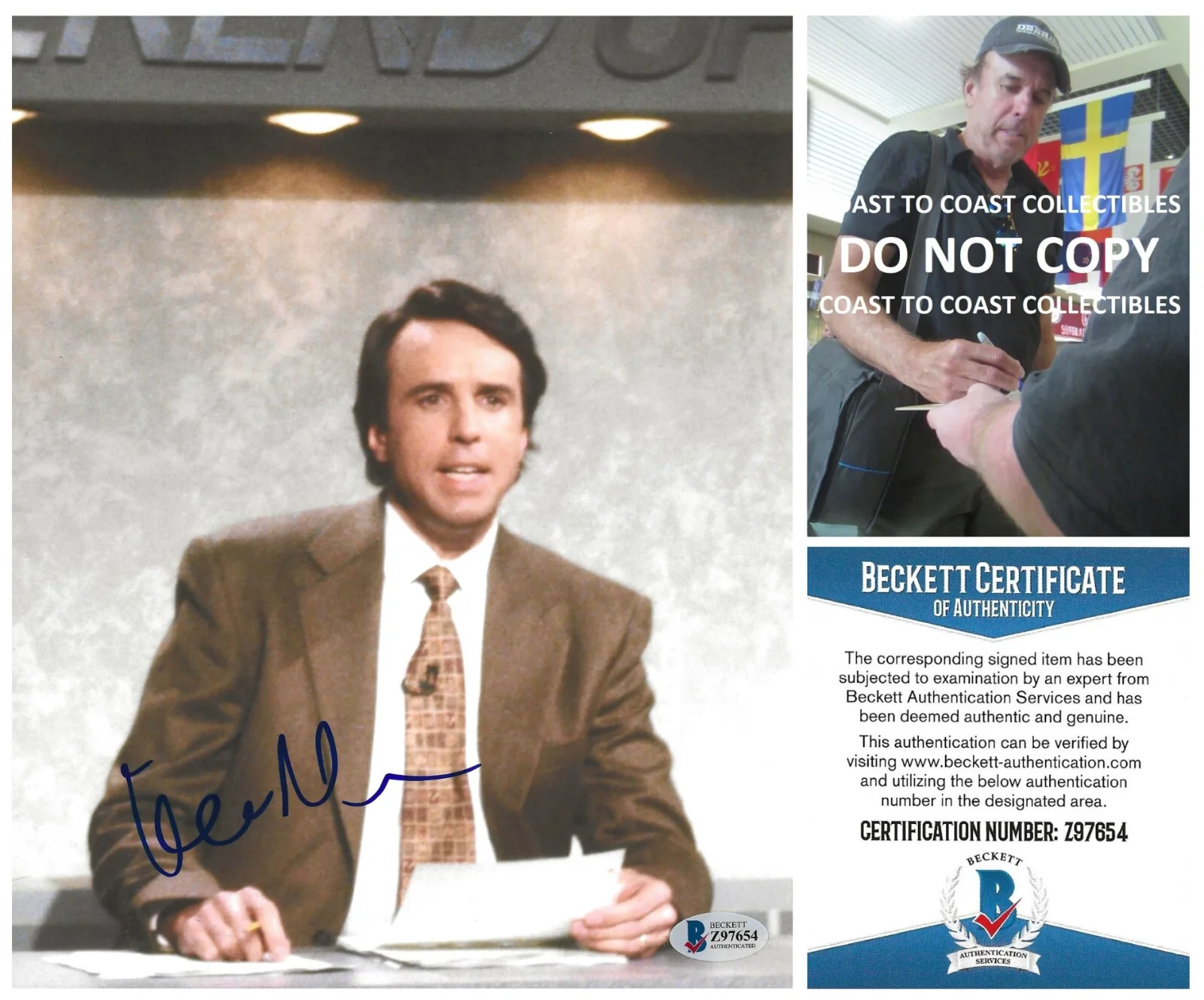 Kevin Nealon — Kevin Nealon SNL comedian actor signed 8x10 photo Beckett COA Proof autographed