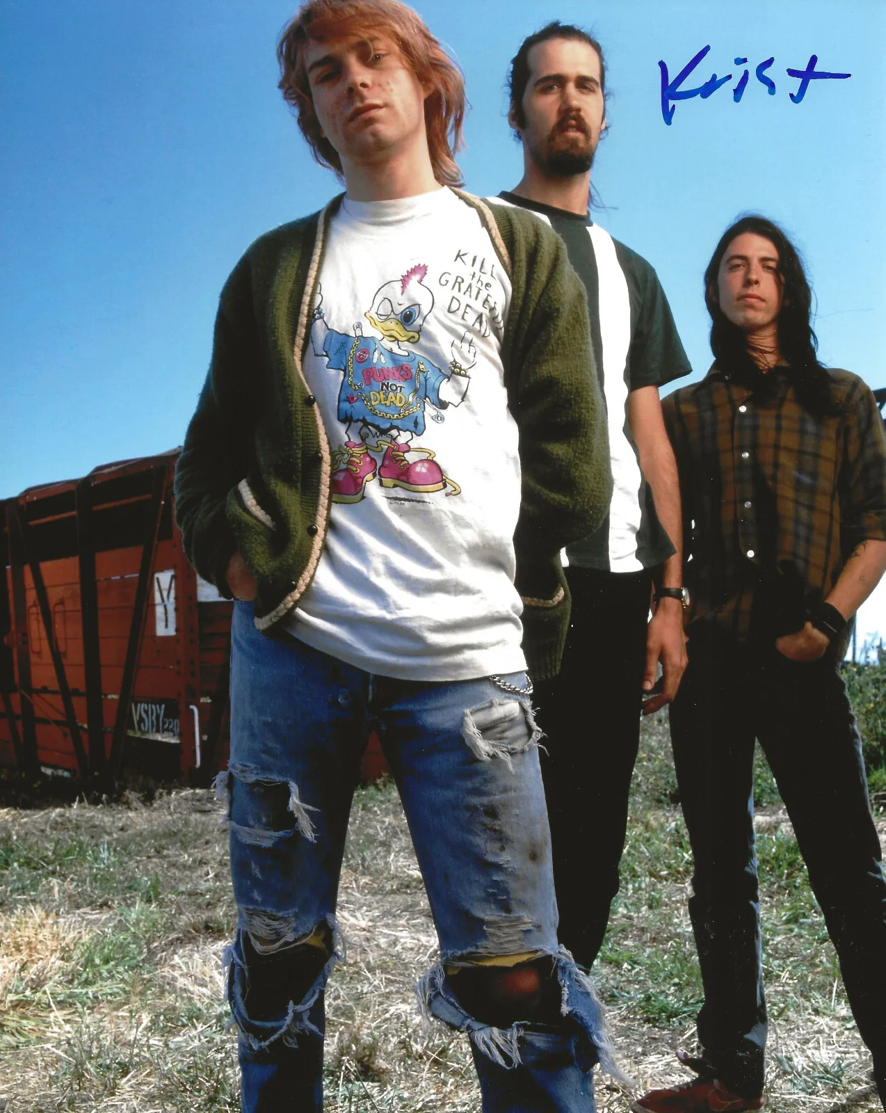 Krist Novoselic Nirvana bassist signed 8x10 photo COA exact proof. autographed, изображение 2