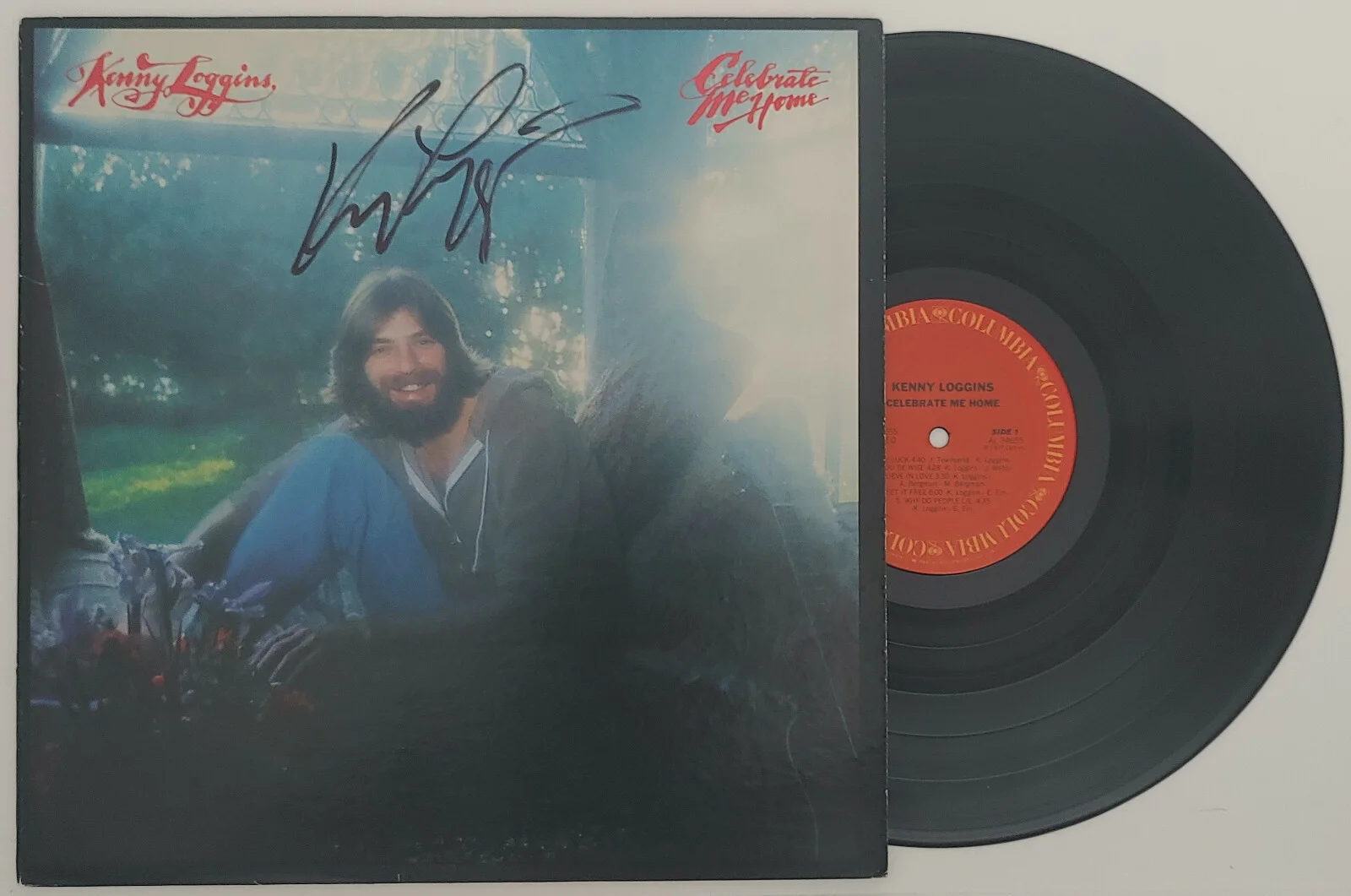 Kenny Loggins signed autographed Celebrate me Home album vinyl proof Beckett COA, изображение 2