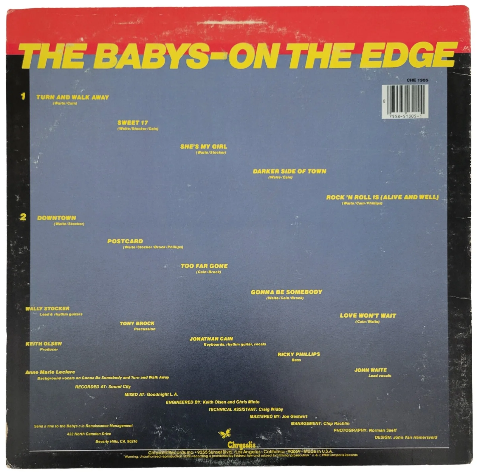 John Waite Jonathan Cain Signed Babys On The Edge Album Proof Autographed Vinyl, изображение 4