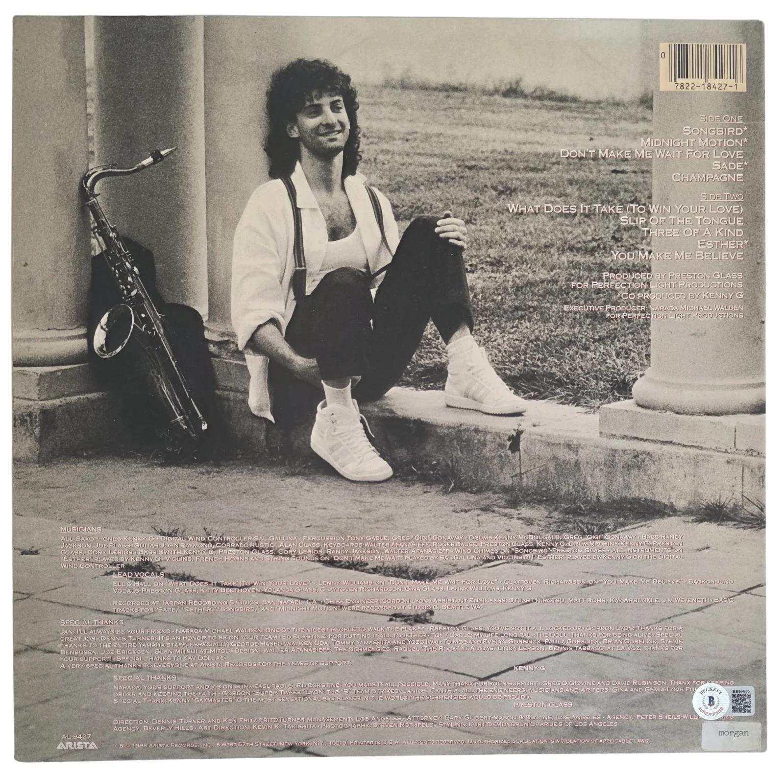 Kenny G Signed Duotones Album Proof Beckett COA Saxophonist Autographed Vinyl, изображение 5