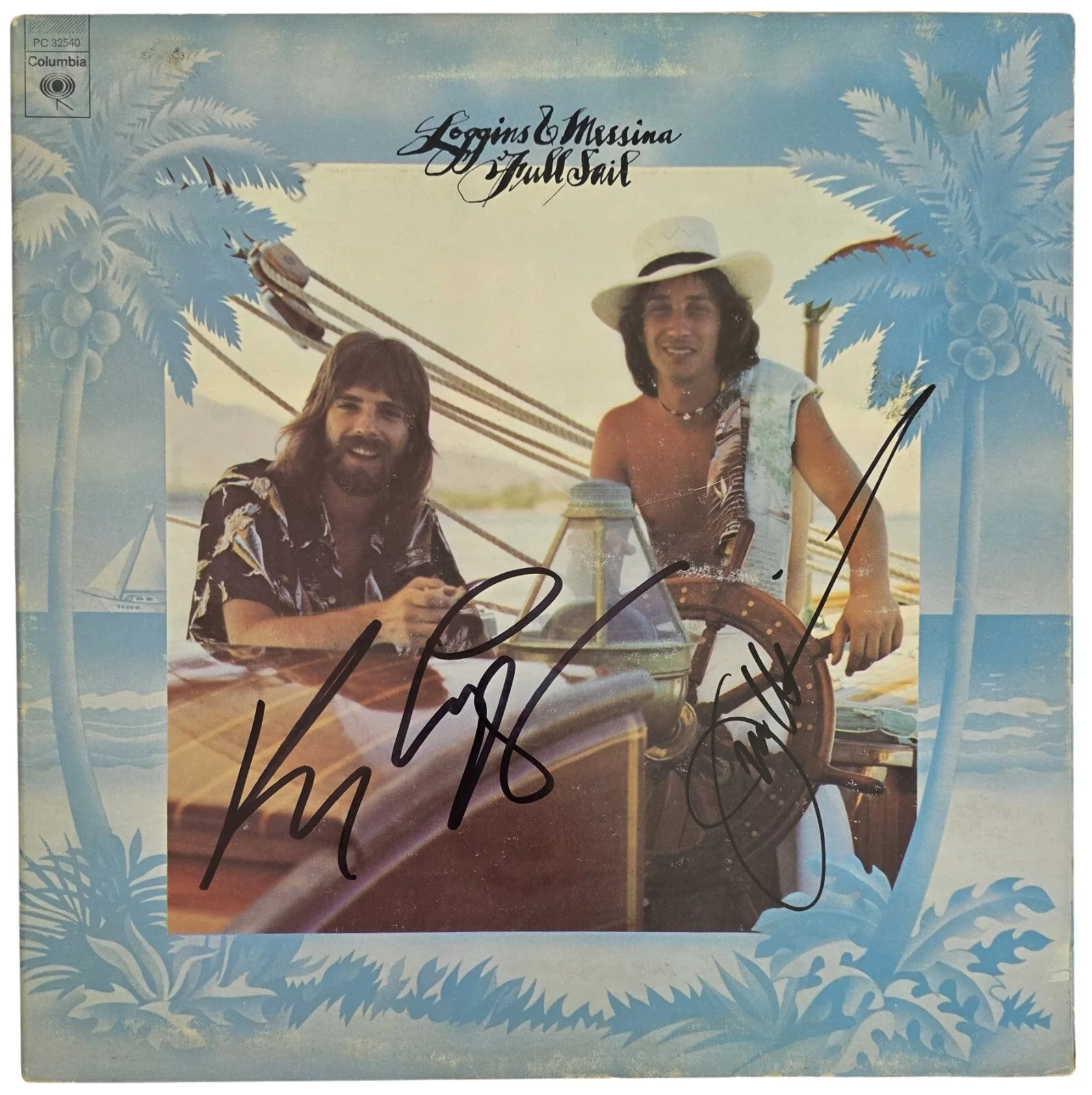 Kenny Loggins & Jim Messina Signed Full Sail Album Proof COA Autographed Vinyl, изображение 3