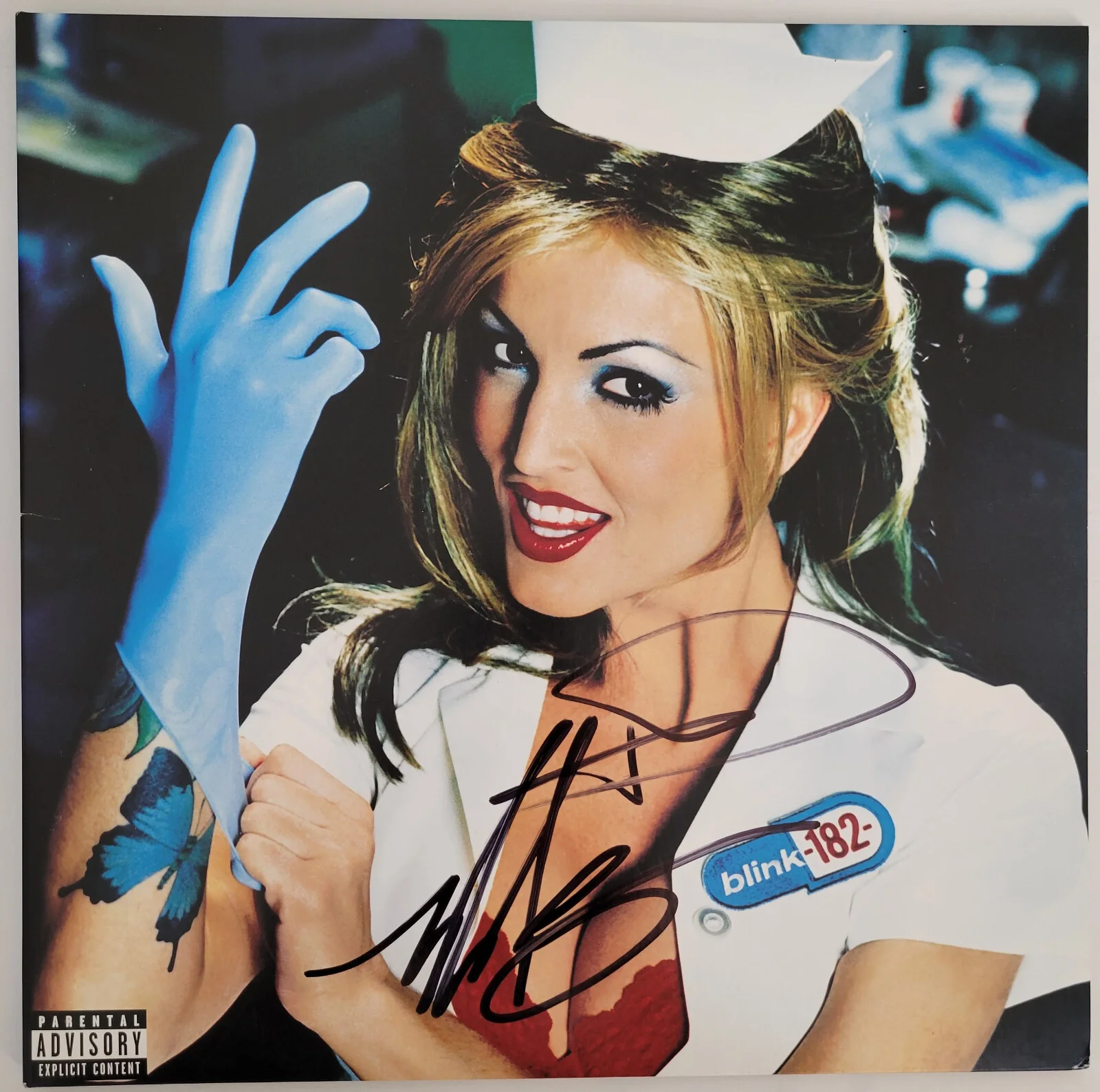 Mark Hoppus Tom Delonge signed Blink 182 Enema of the State album COA proof, изображение 3