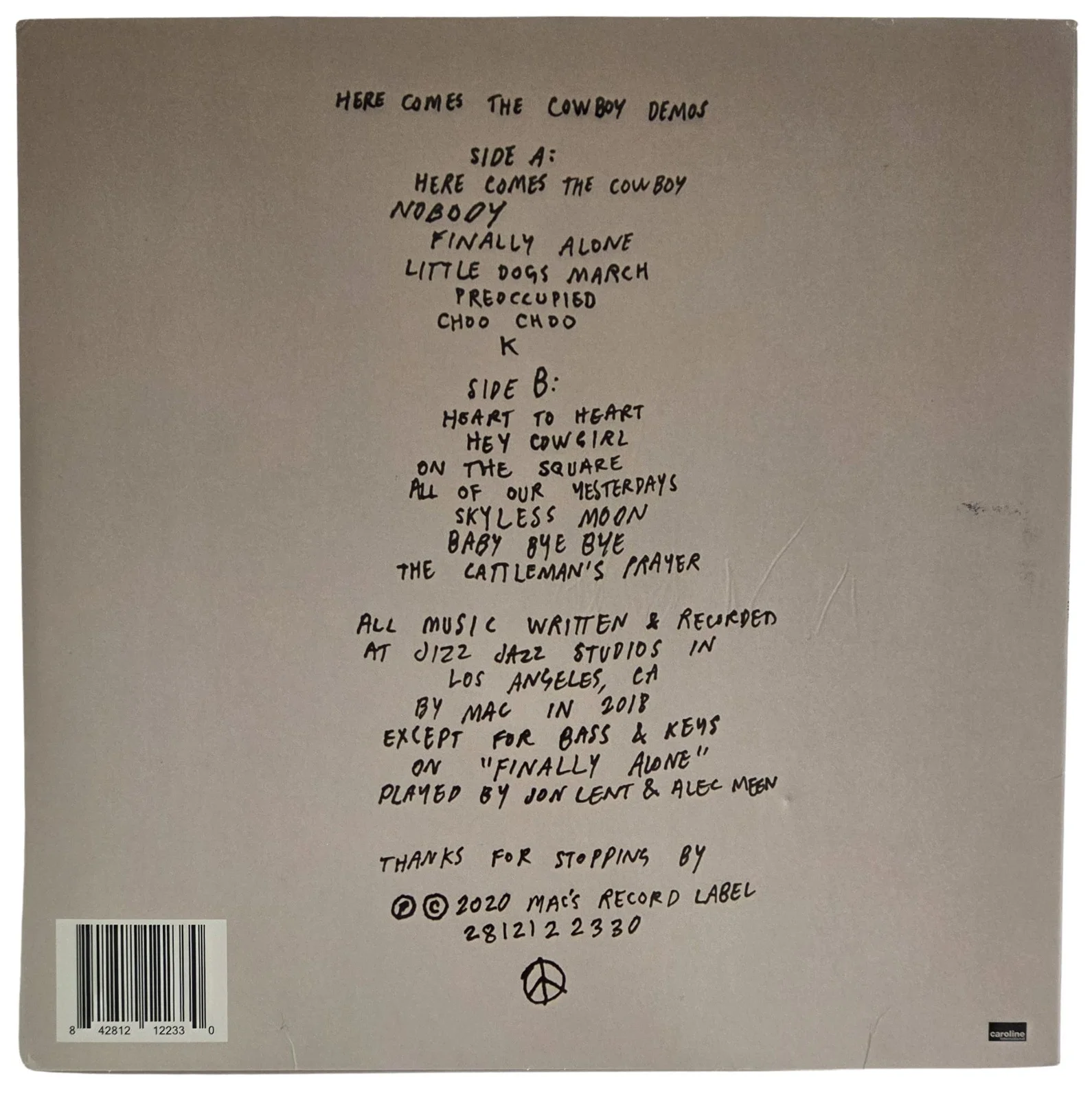 Mac DeMarco Signed Other Here Comes The Cowboy Album COA Proof Autographed Vinyl, image 5