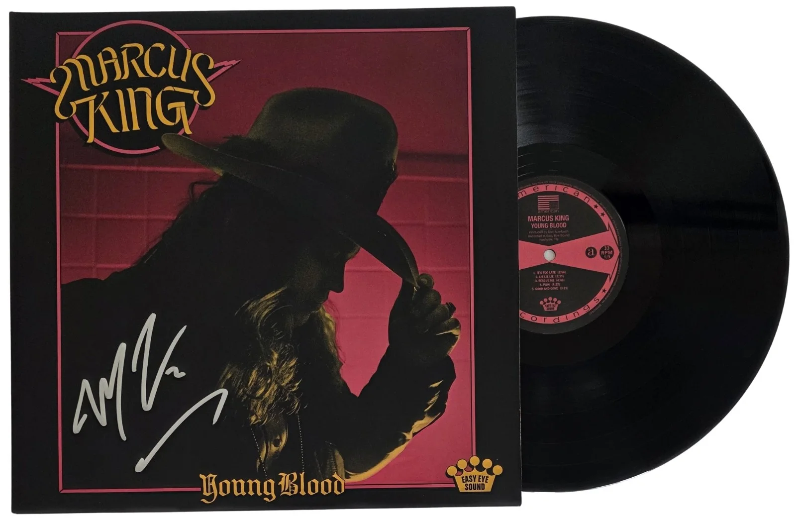 Marcus King Signed Young Blood Album COA Exact Proof Autographed Vinyl Record, изображение 2
