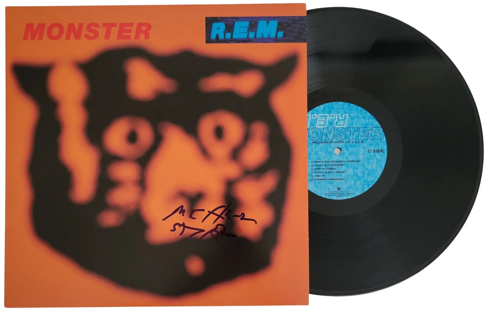 Michael Stipe Signed R.E.M. Monster Album COA Proof Autographed Vinyl Record, image 2