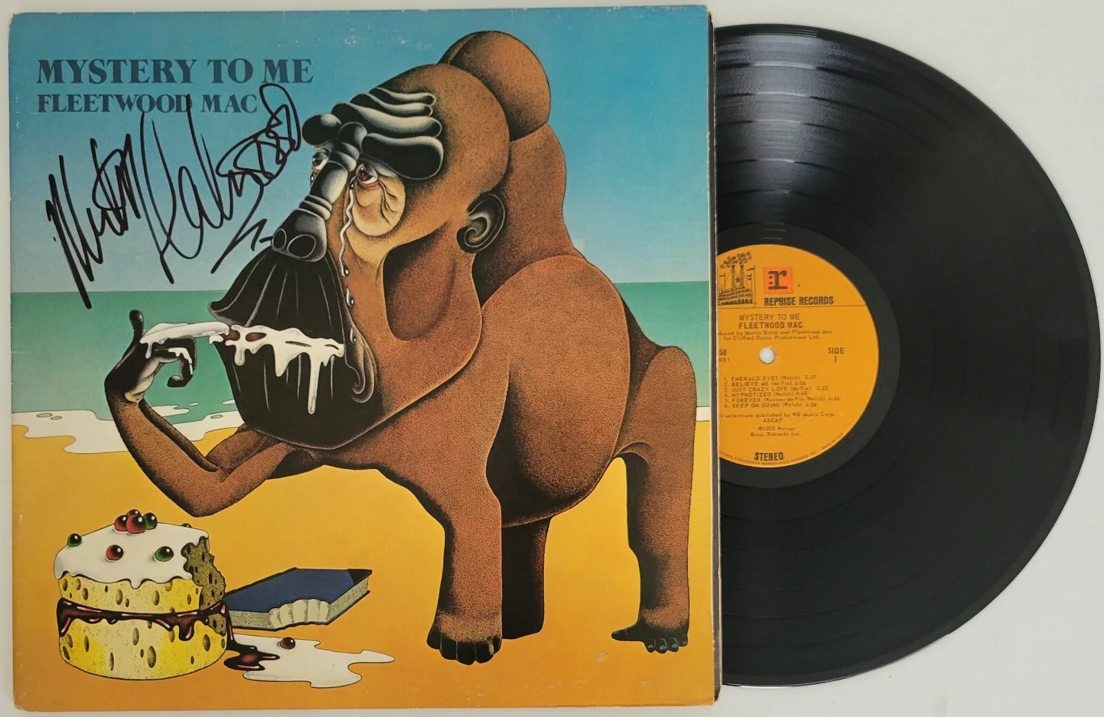 Mick Fleetwood signed Fleetwood Mac Mystery to Me album vinyl COA proof auto, изображение 2