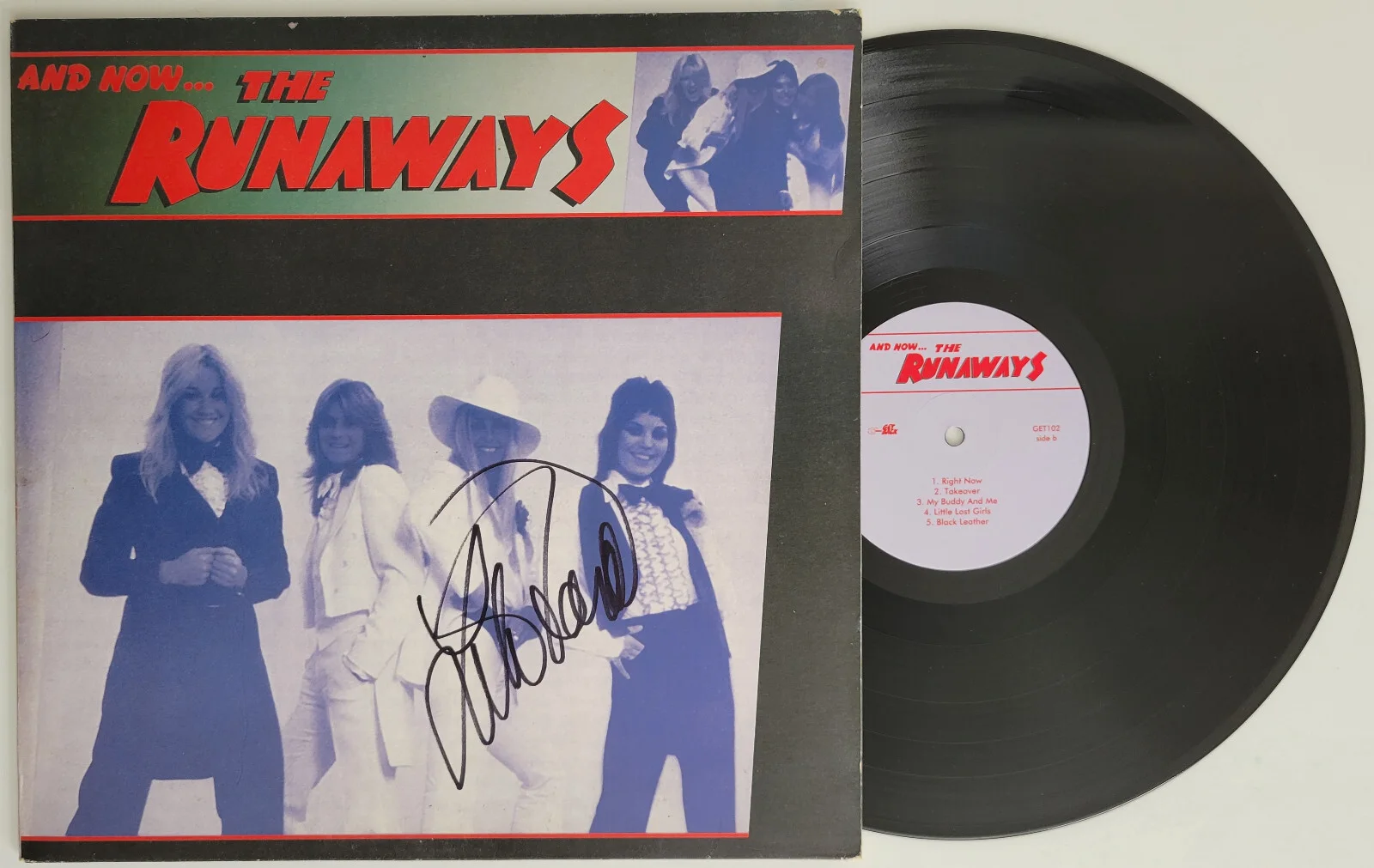 Lita Ford signed And Now... The Runaways album COA exact proof autographed, image 2