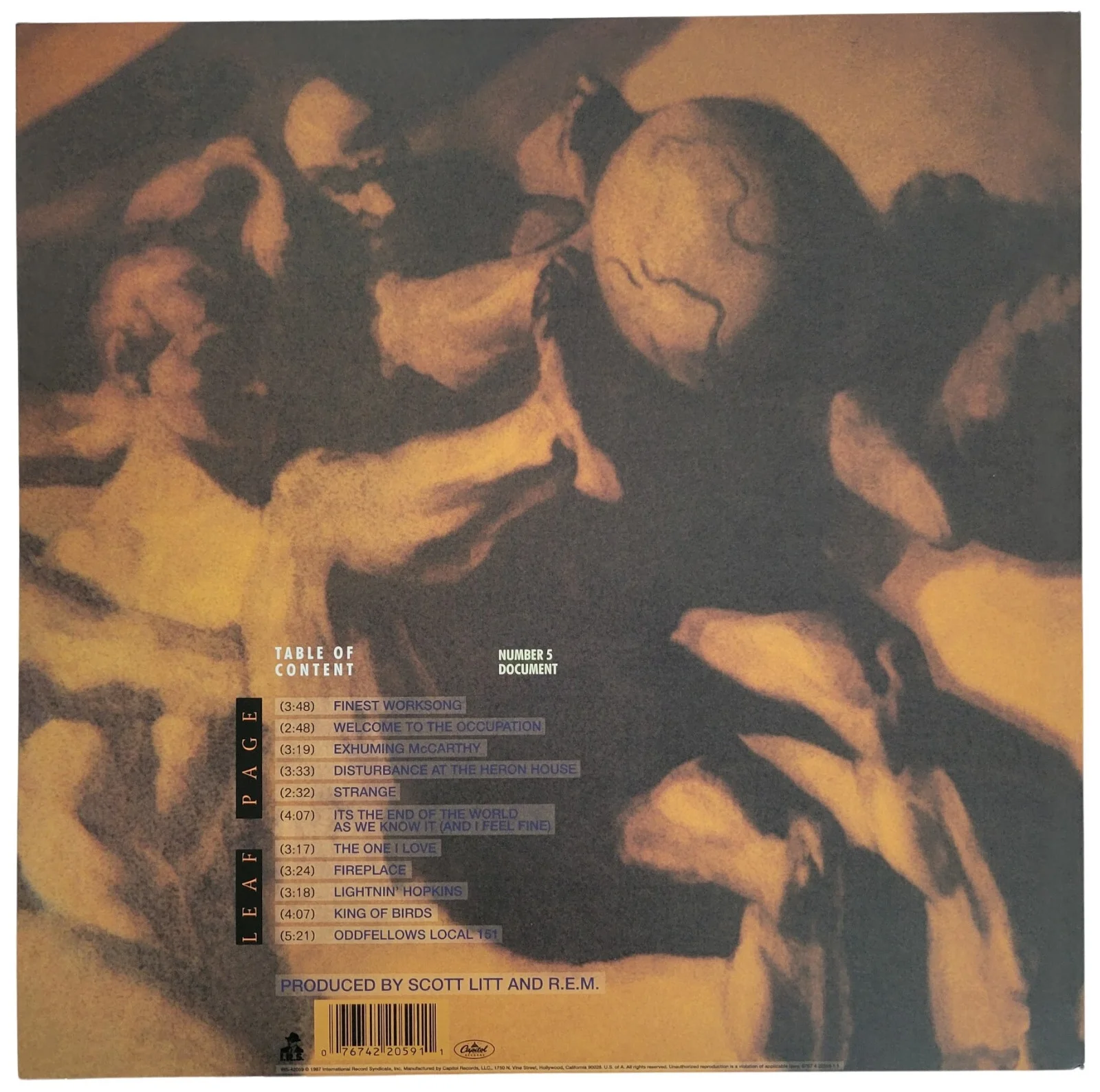 Michael Stipe Signed R.E.M. Document Album COA Proof Autographed Vinyl Record, image 4