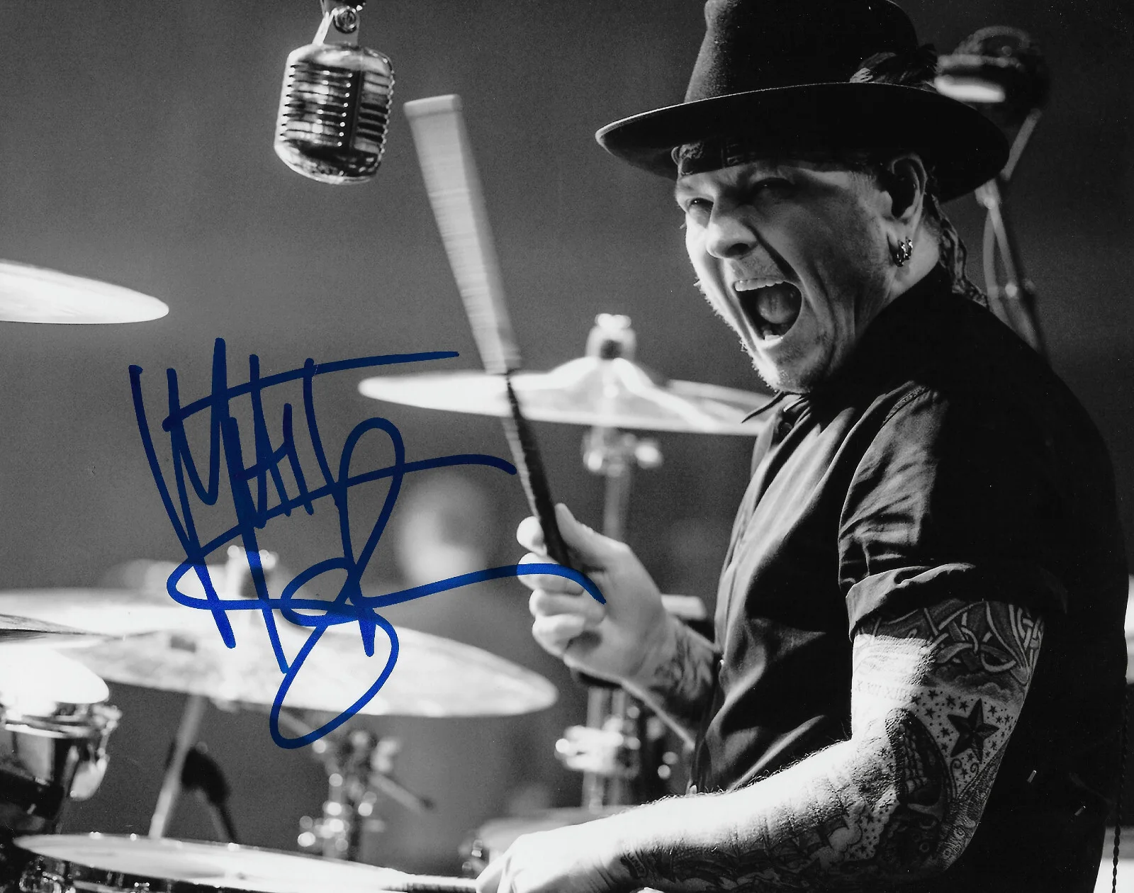 Matt Sorum Drummer Gun N Roses Signed 8x10 Photo COA Exact Proof Autographed.., изображение 2