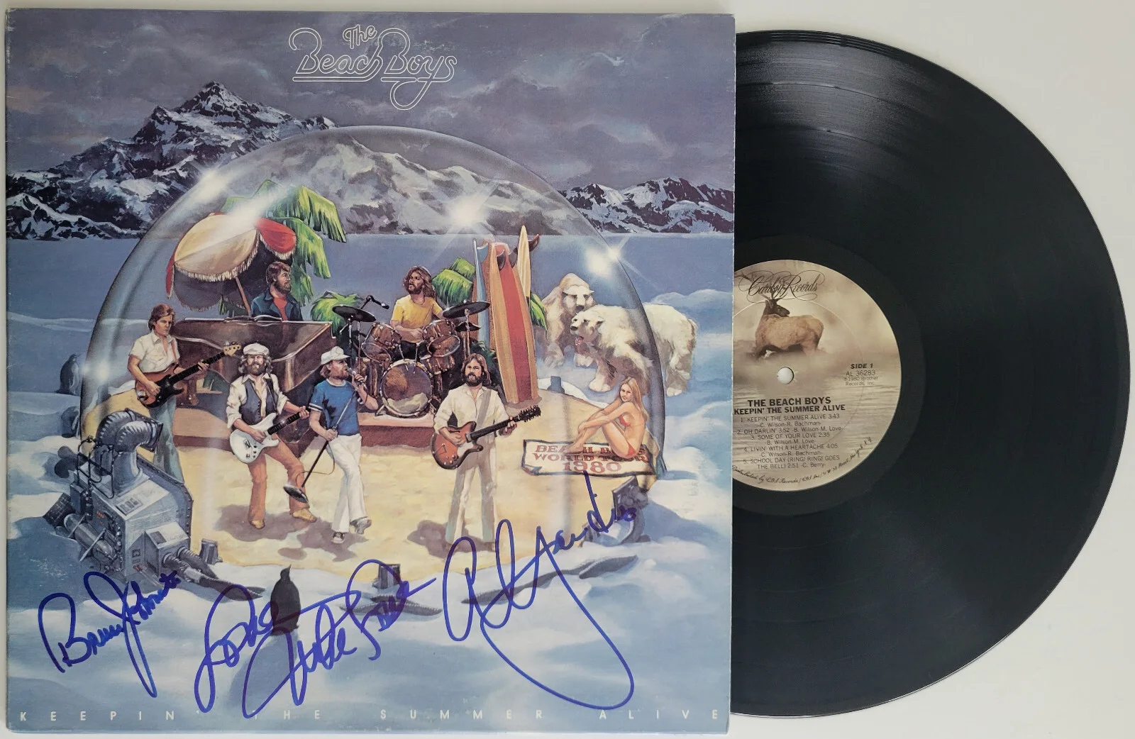 Mike Love Al Jardine signed Beach Boys Keepin the Summer Alive album COA Proof, image 2