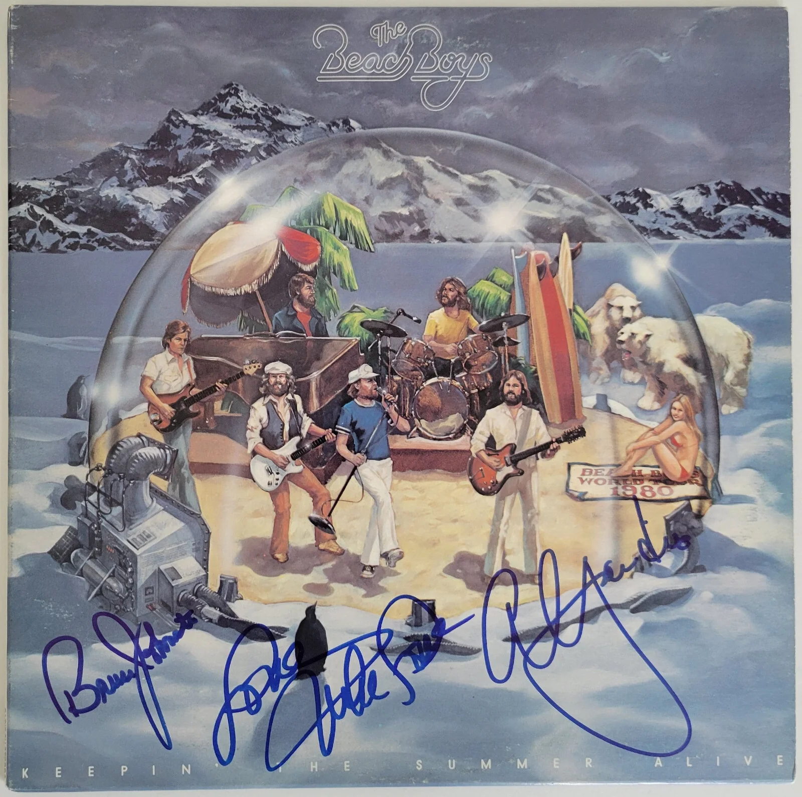Mike Love Al Jardine signed Beach Boys Keepin the Summer Alive album COA Proof, image 3