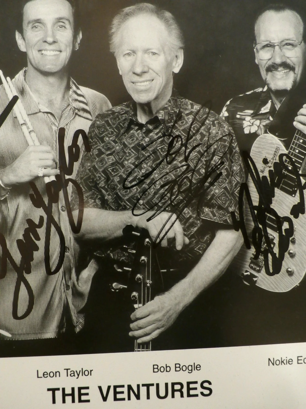 The Ventures Signed 8X10 Black & White Photo, image 4