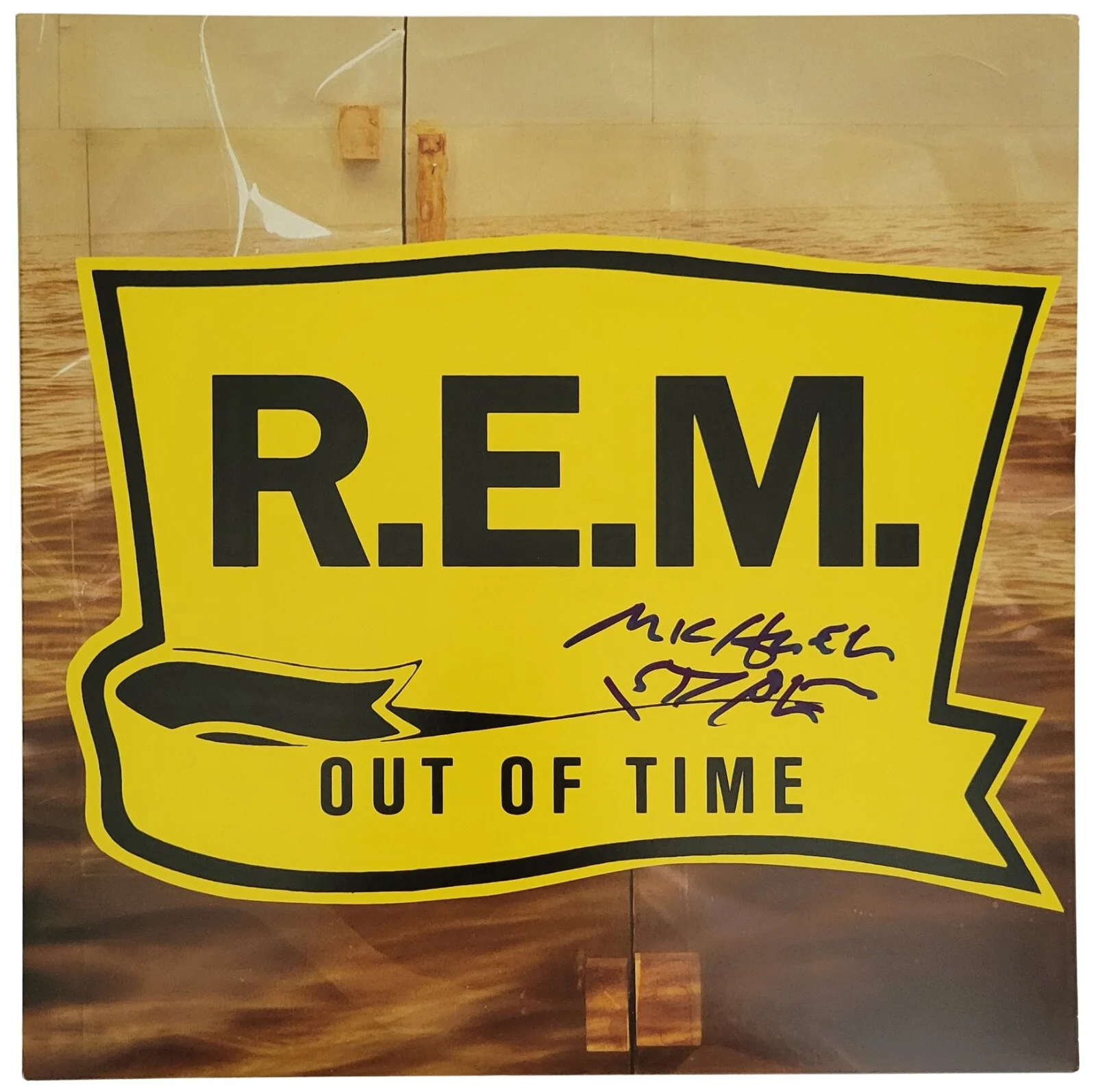 Michael Stipe Signed R.E.M. Out Of Time Album COA Proof Autographed Vinyl Record, изображение 3