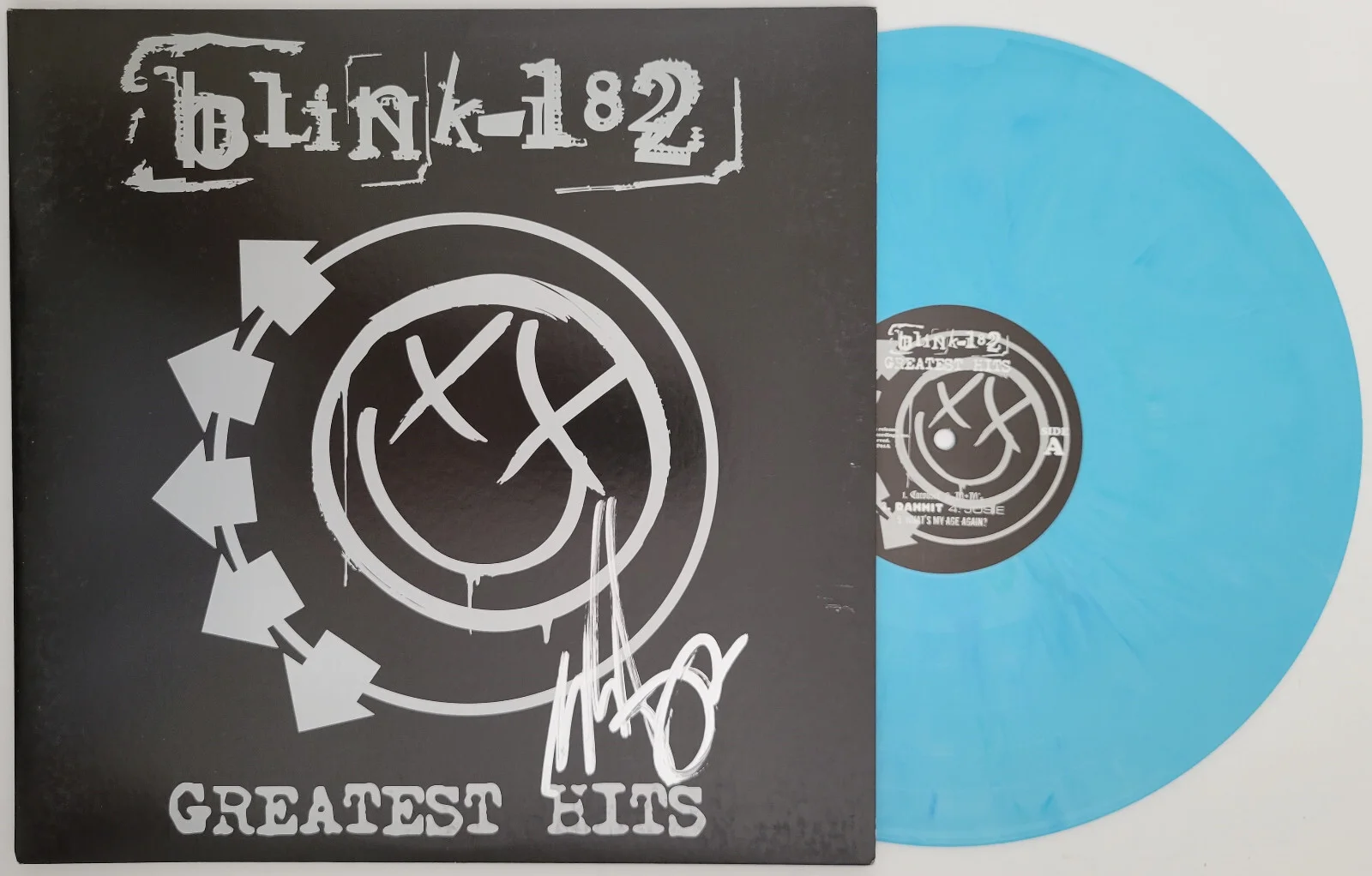 Mark Hoppus signed Blink 182 Greatest Hits album autographed vinyl COA proof, изображение 2