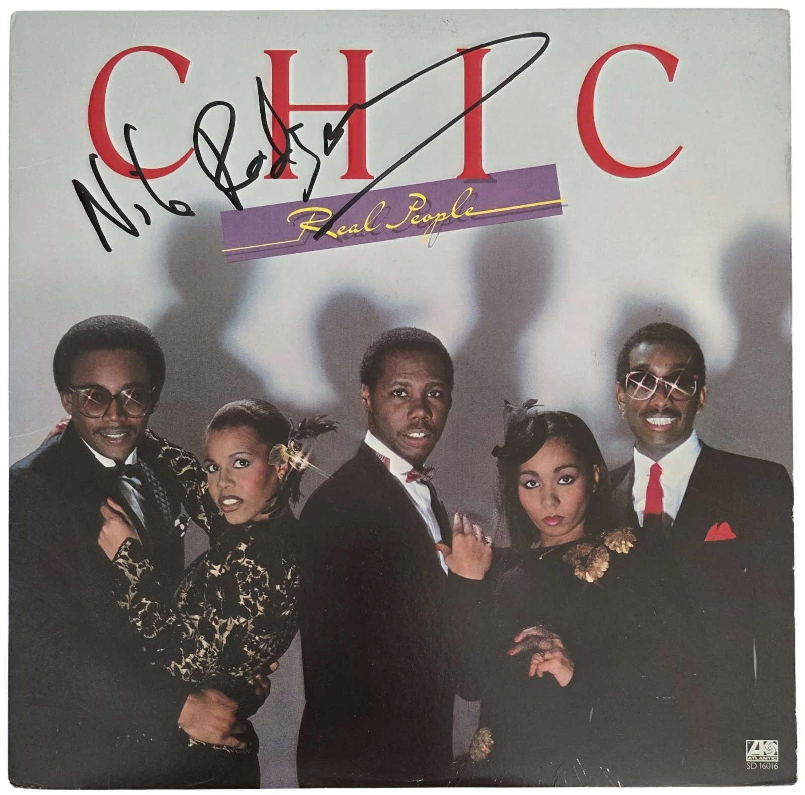 Nile Rodgers Signed Chic Real People Album COA Proof Autographed Vinyl Record, изображение 3