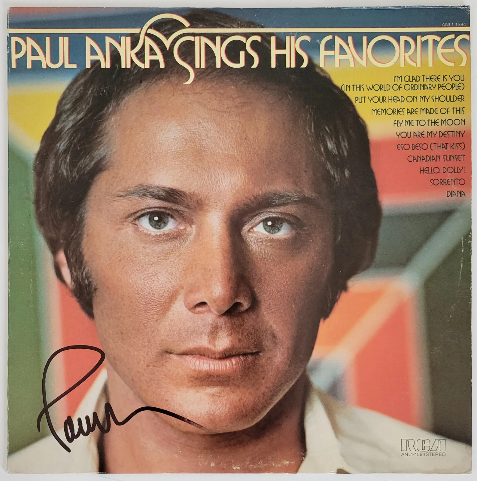 Paul Anka signed Sings his Favorites album vinyl record COA proof autographed, изображение 3