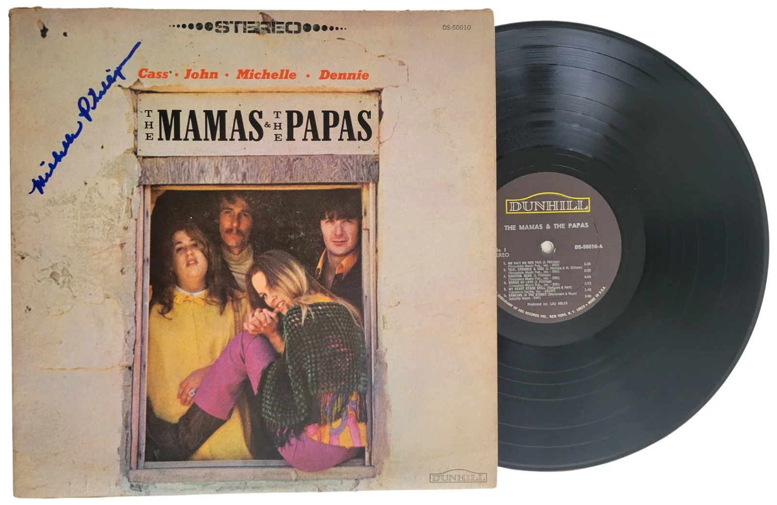 Michelle Phillips Signed Mamas and the Papas Album COA Proof Autographed Vinyl., image 2