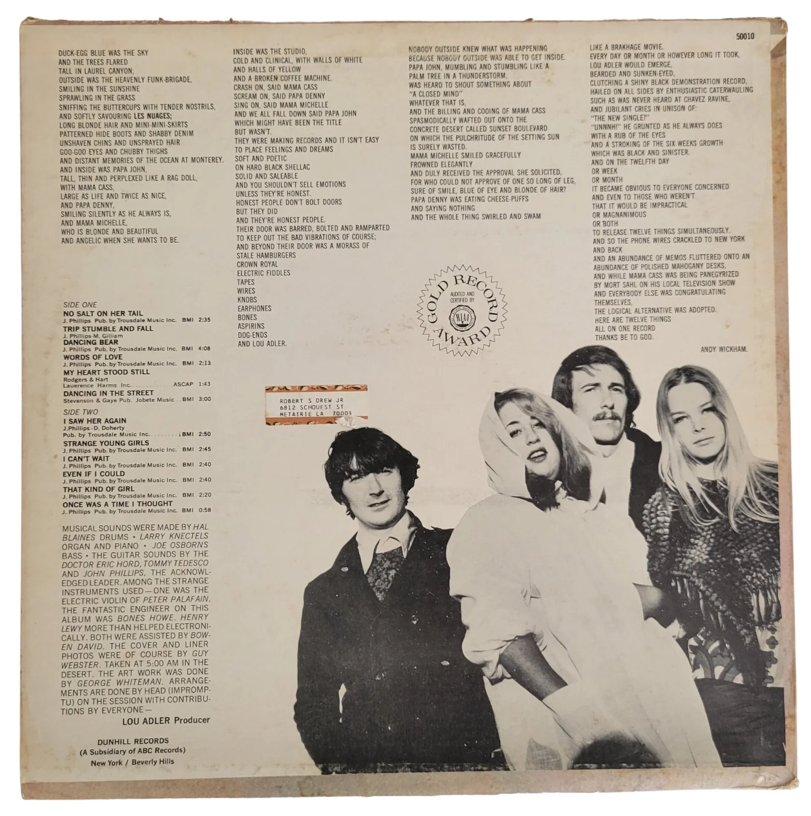 Michelle Phillips Signed Mamas and the Papas Album COA Proof Autographed Vinyl., image 4