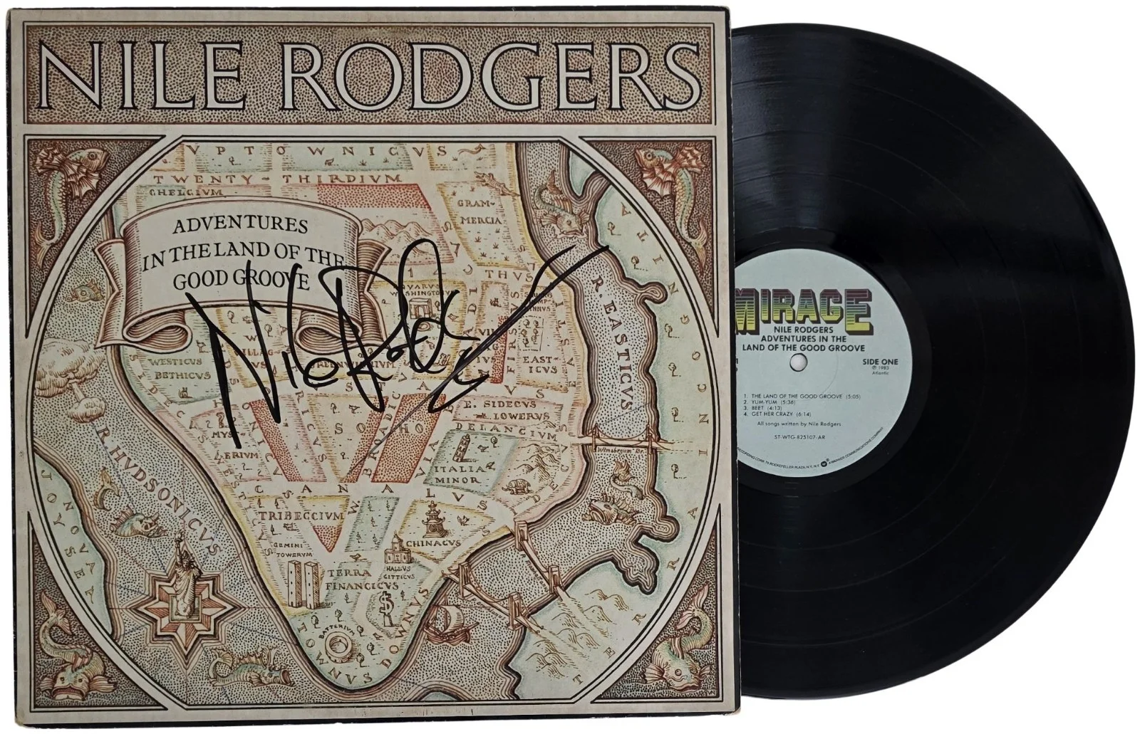 Nile Rodgers Signed Adventures in the Land of the. Album Proof Autographed Vinyl, изображение 3