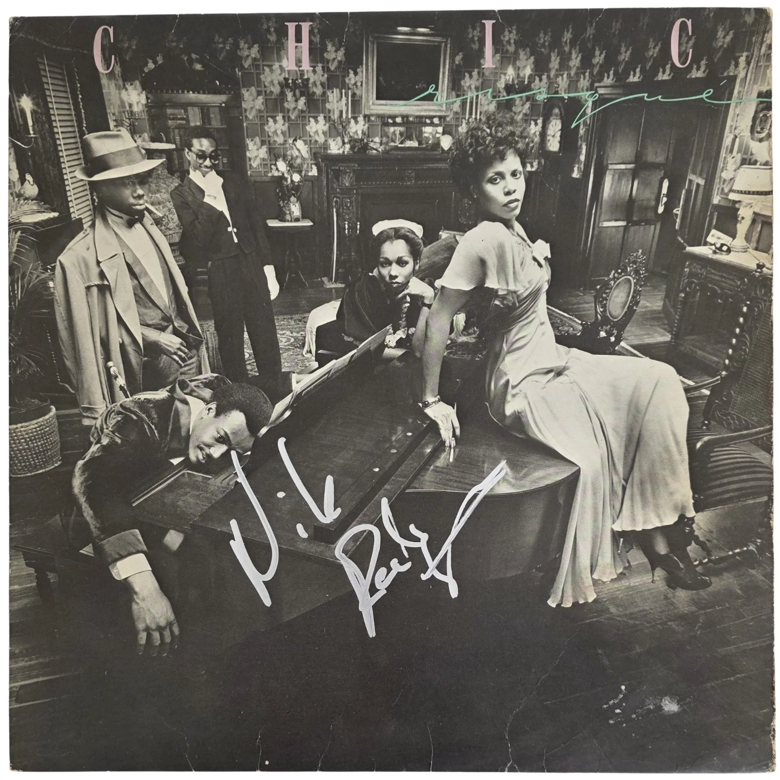 Nile Rodgers Signed Chic Risque Album COA Exact Proof Autographed Vinyl Record, изображение 3