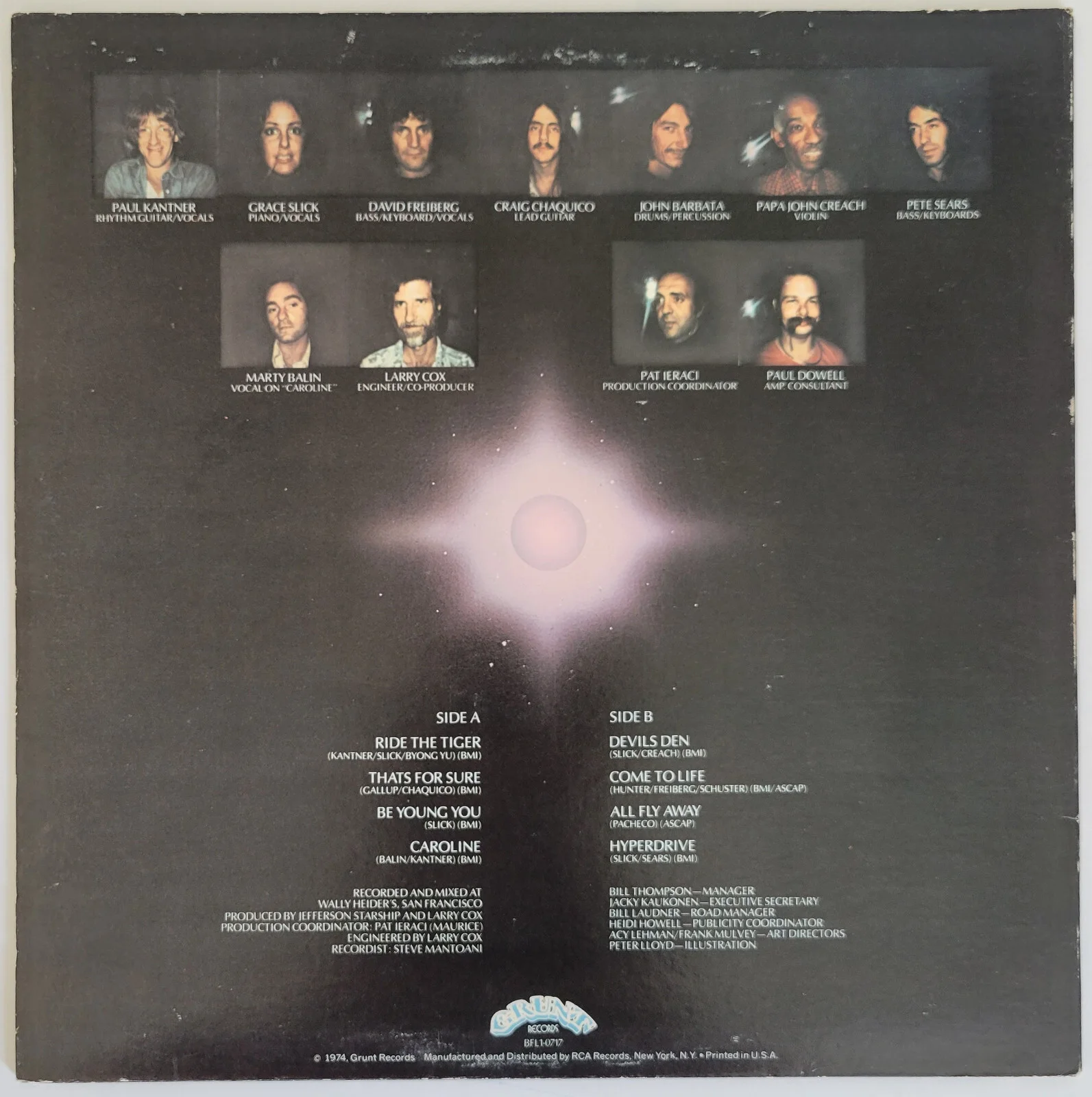 Pete Sears Signed Jefferson Starship Dragon Fly Album Vinyl Record COA Proof, image 4