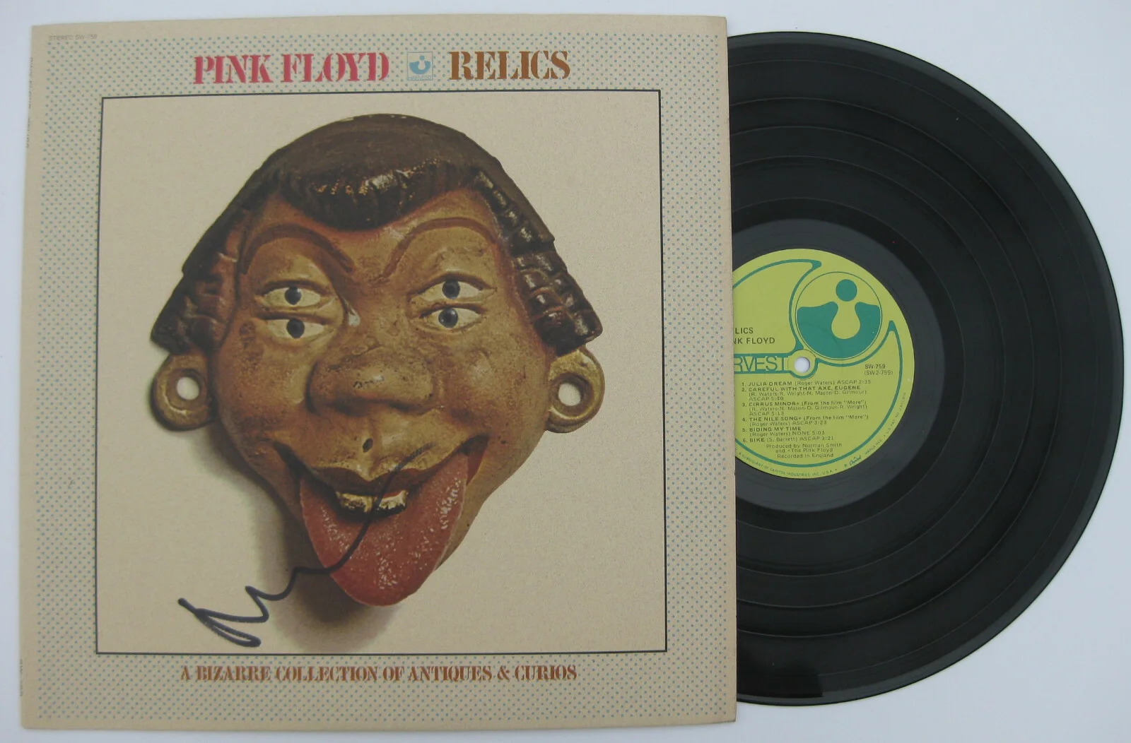 Nick Mason signed autographed Pink Floyd Relics album Record proof Beckett COA, изображение 3